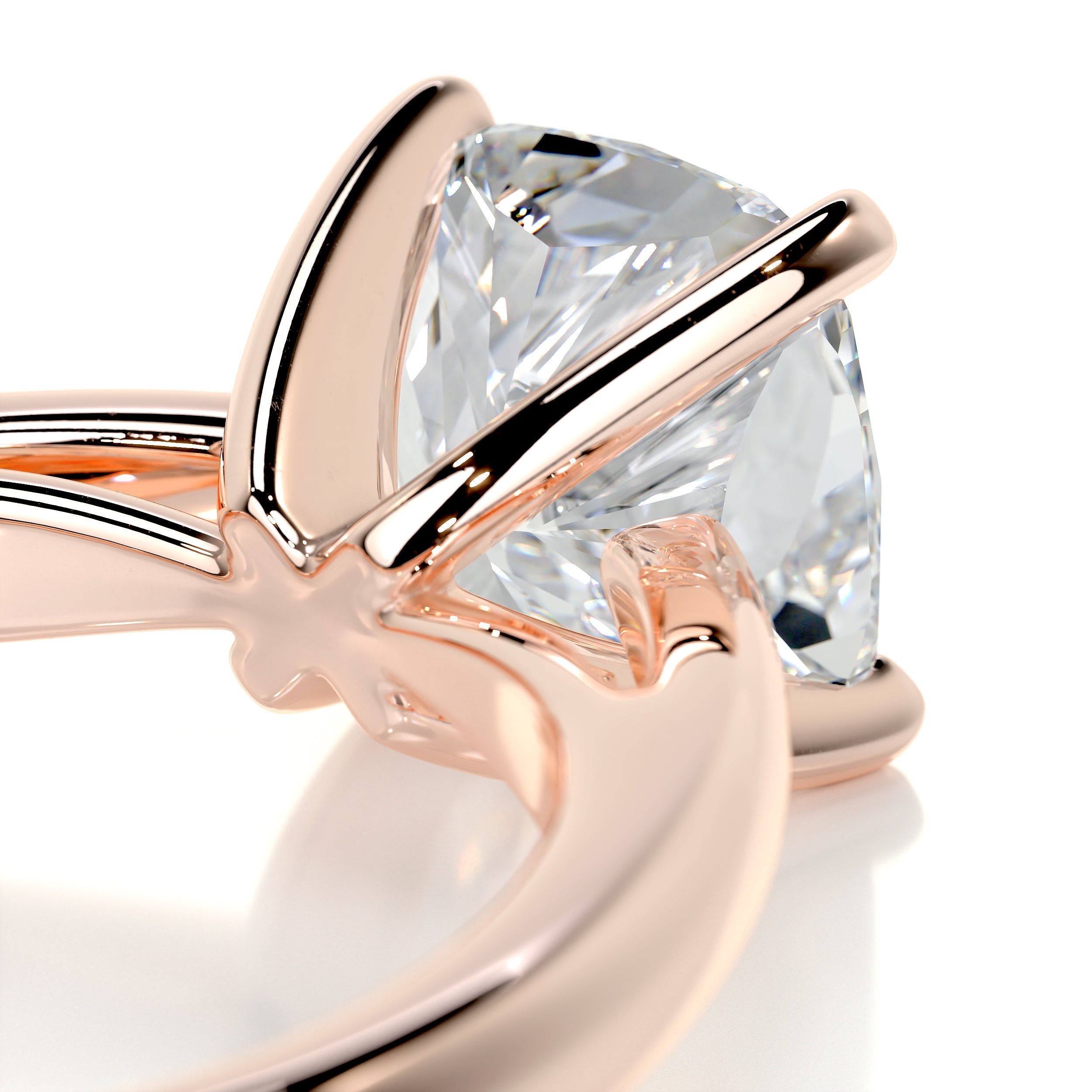 Diana Diamond Engagement Ring -14K Rose Gold - Main Stone 3.05 Carat