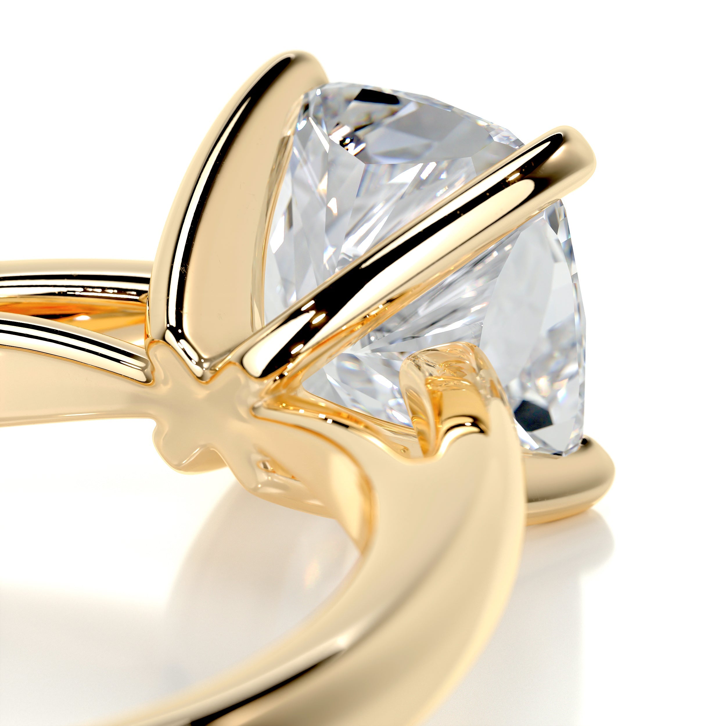 Diana Diamond Engagement Ring -18K Yellow Gold - Main Stone 3.05 Carat