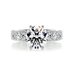 Molly Diamond Engagement Ring -18K White Gold - Main Stone 5.85 Carat