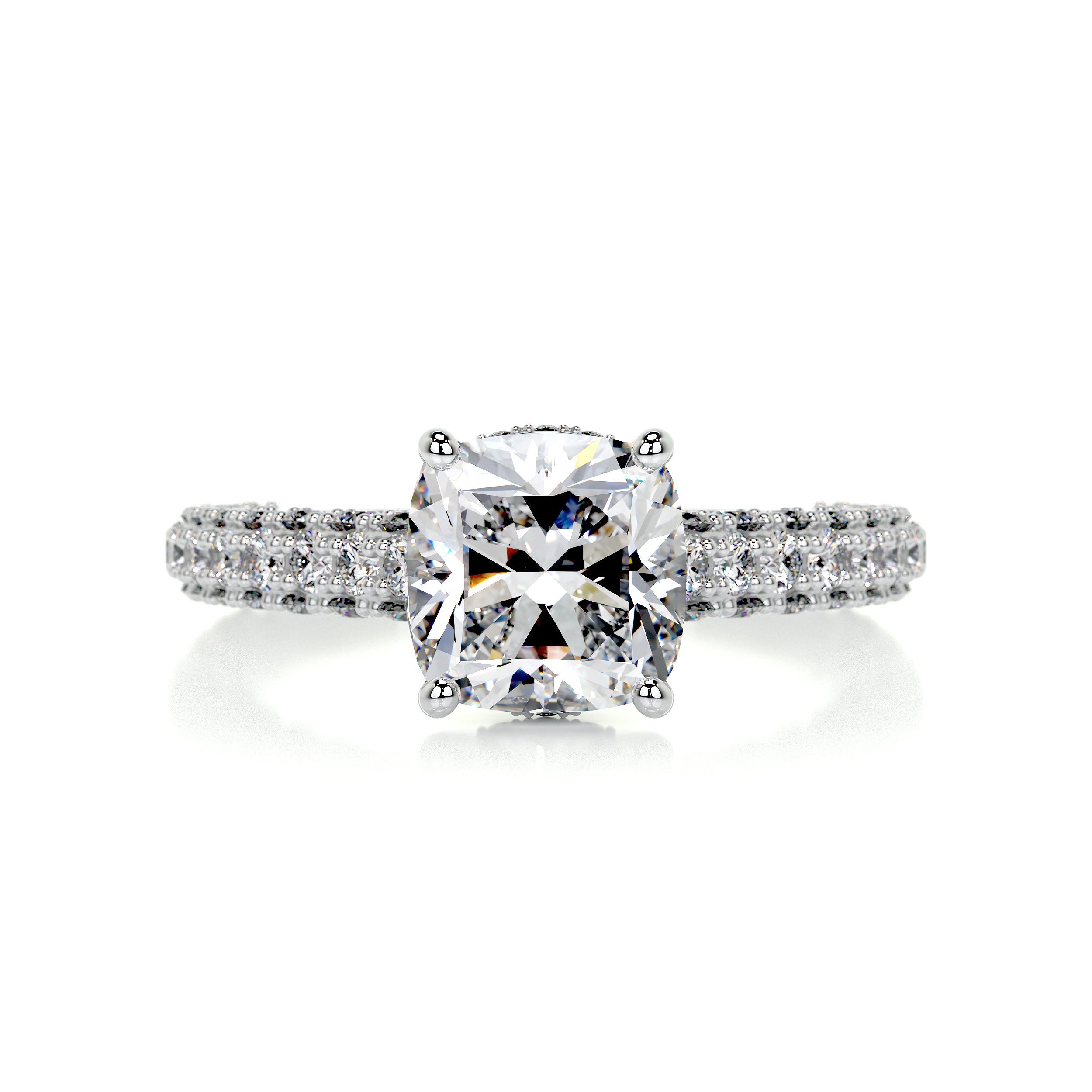 Fiona Diamond Engagement Ring - 18K White Gold