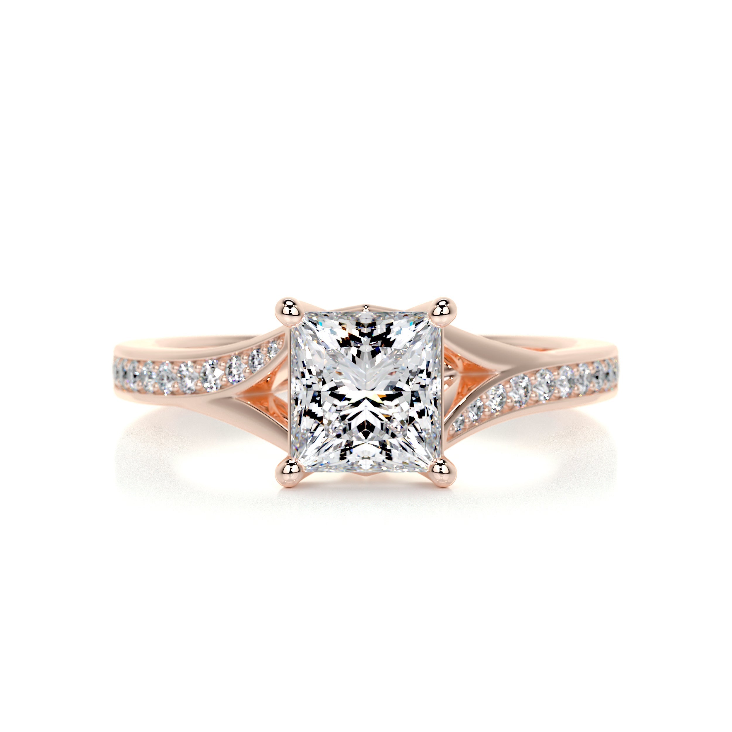 Alexandria Diamond Engagement Ring - 14K Rose Gold