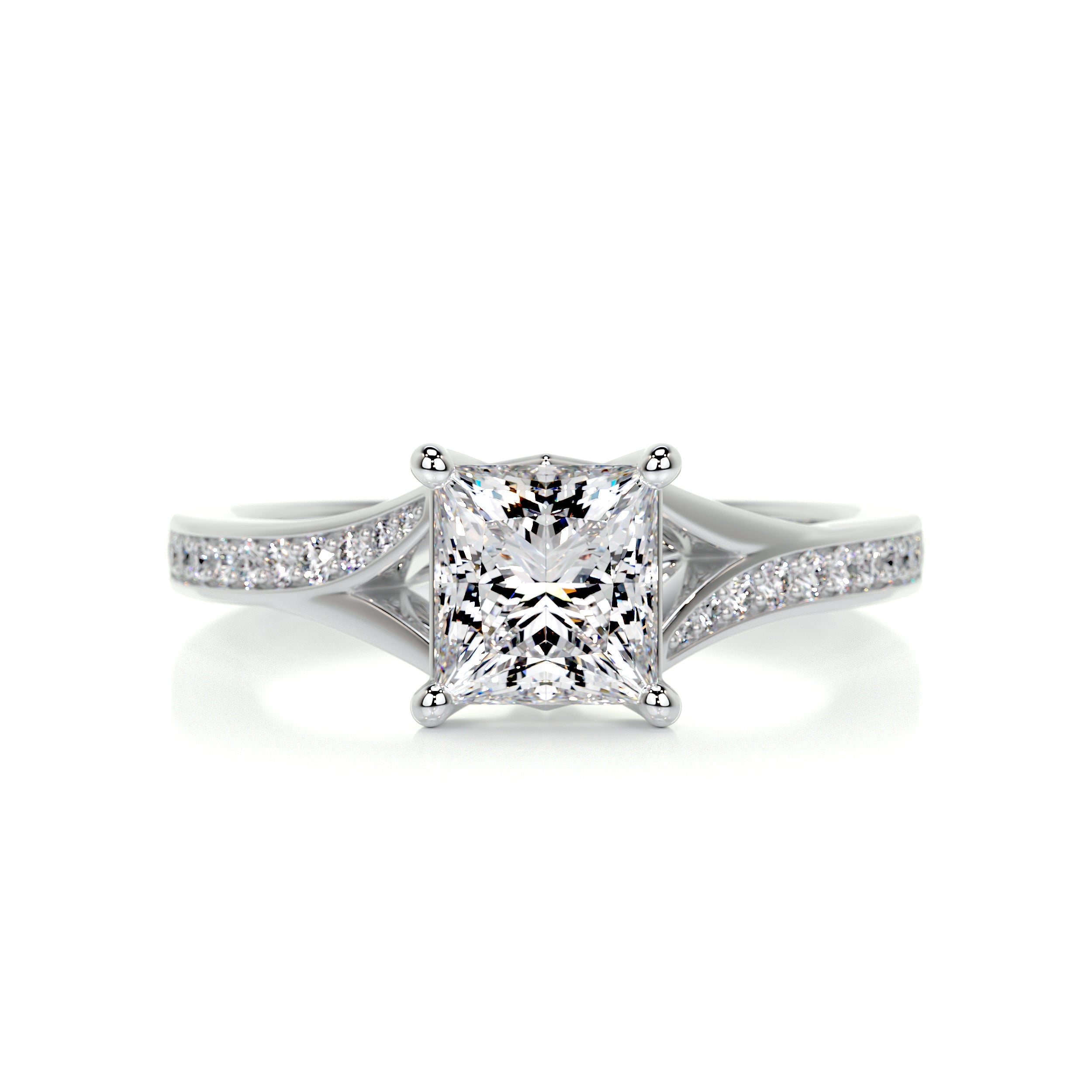 Alexandria Diamond Engagement Ring - 14K White Gold