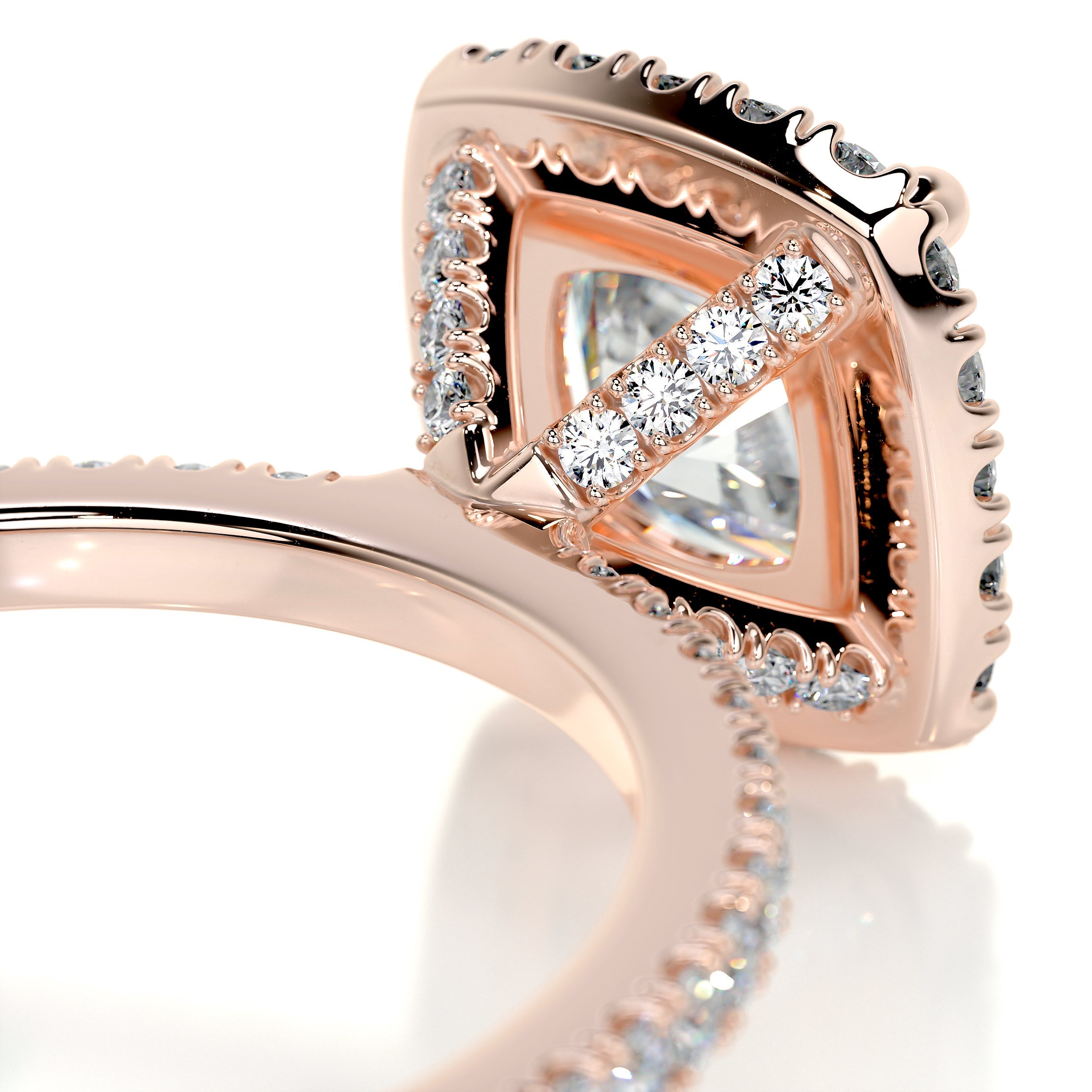 Madison Diamond Engagement Ring -14K Rose Gold - Main Stone 1.5 Carat