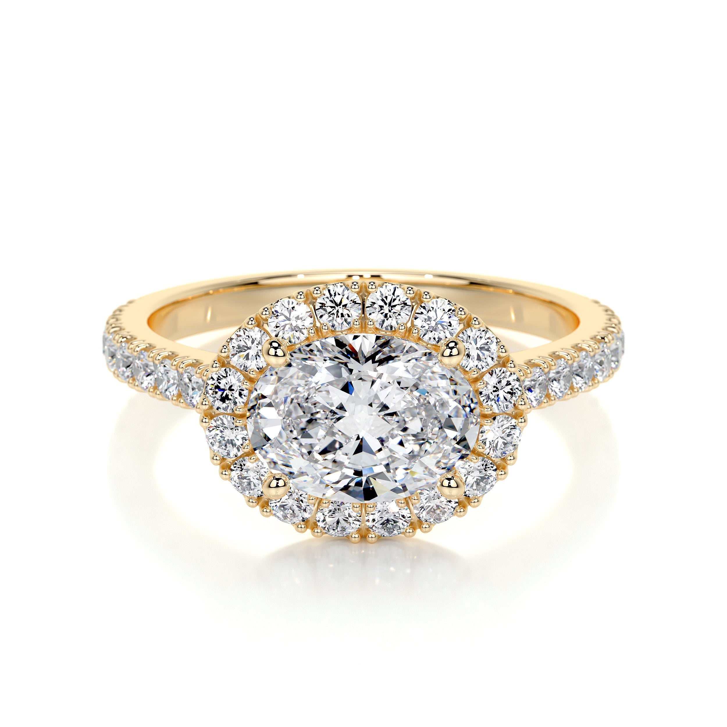 Alessandra Lab Grown Diamond Ring   (1.30 Carat) -18K Yellow Gold