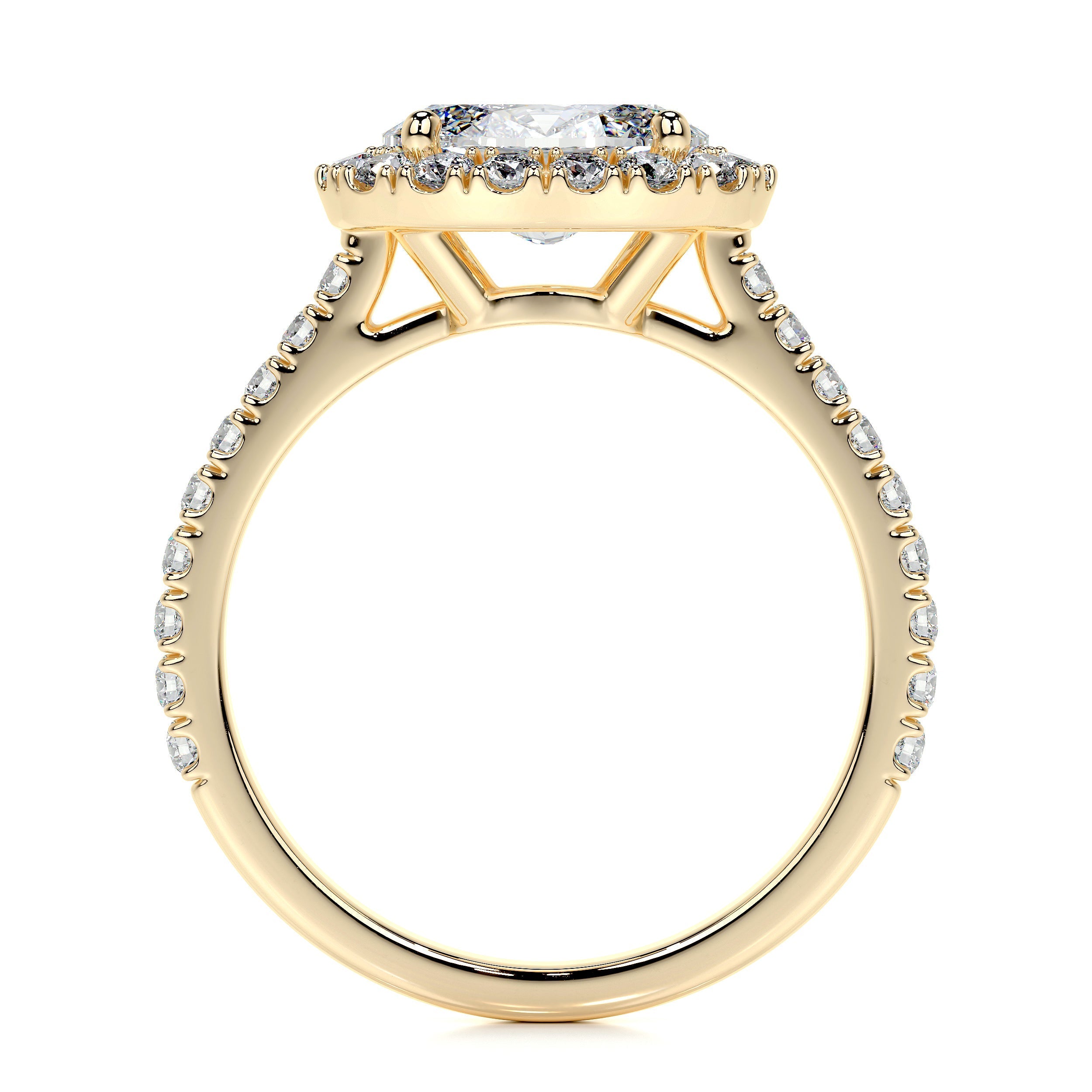 Alessandra Lab Grown Diamond Ring   (1.30 Carat) -18K Yellow Gold