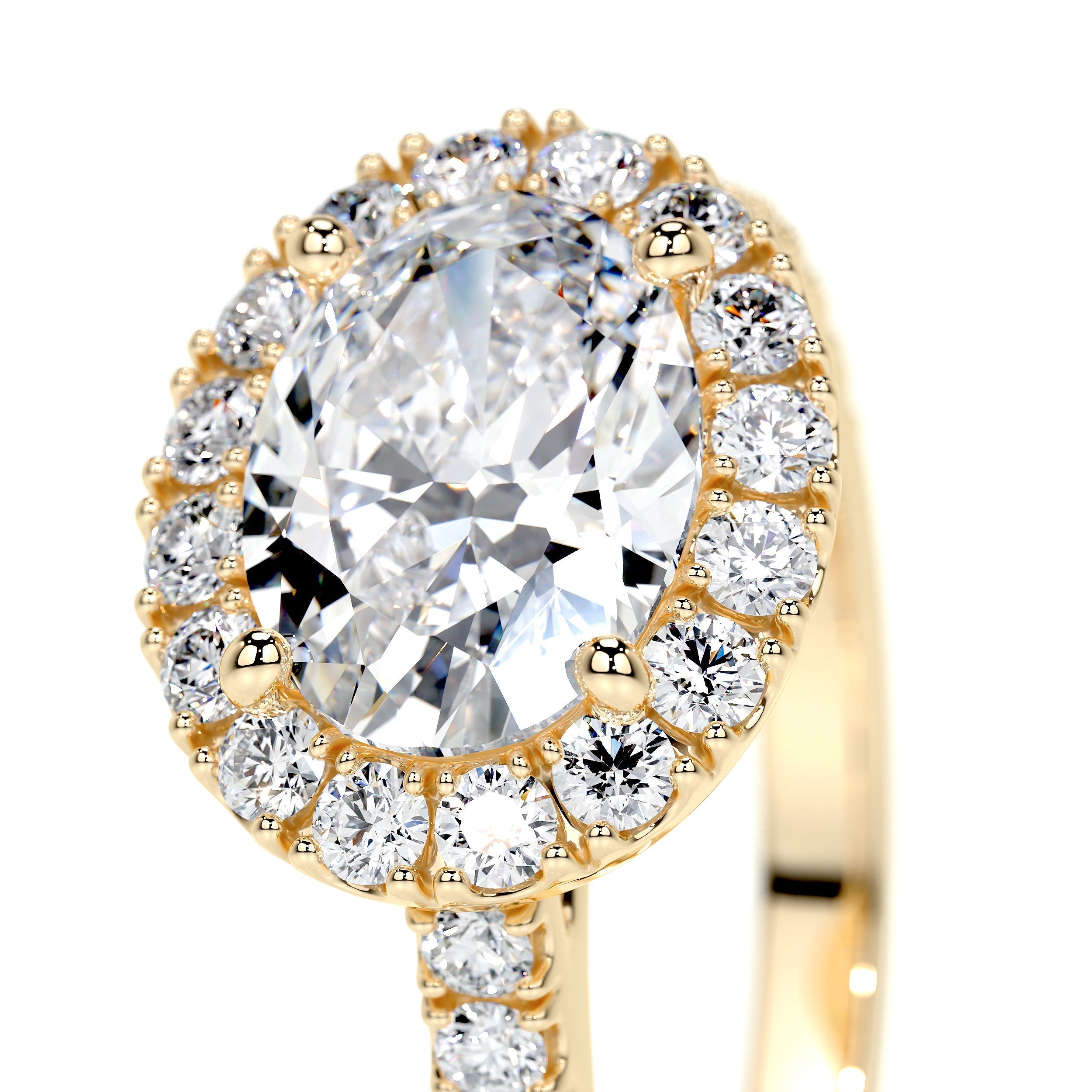 Alessandra Lab Grown Diamond Ring   (1.30 Carat) -18K Yellow Gold