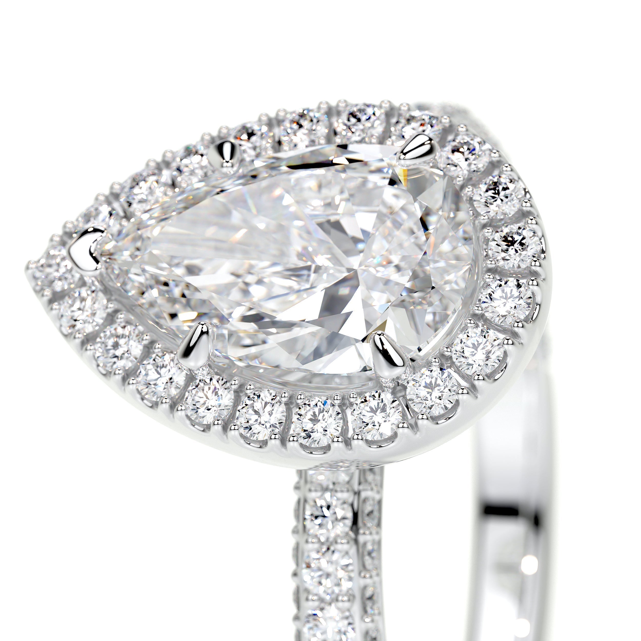 Beverly Lab Grown Diamond Ring   (2.5 Carat) -18K White Gold