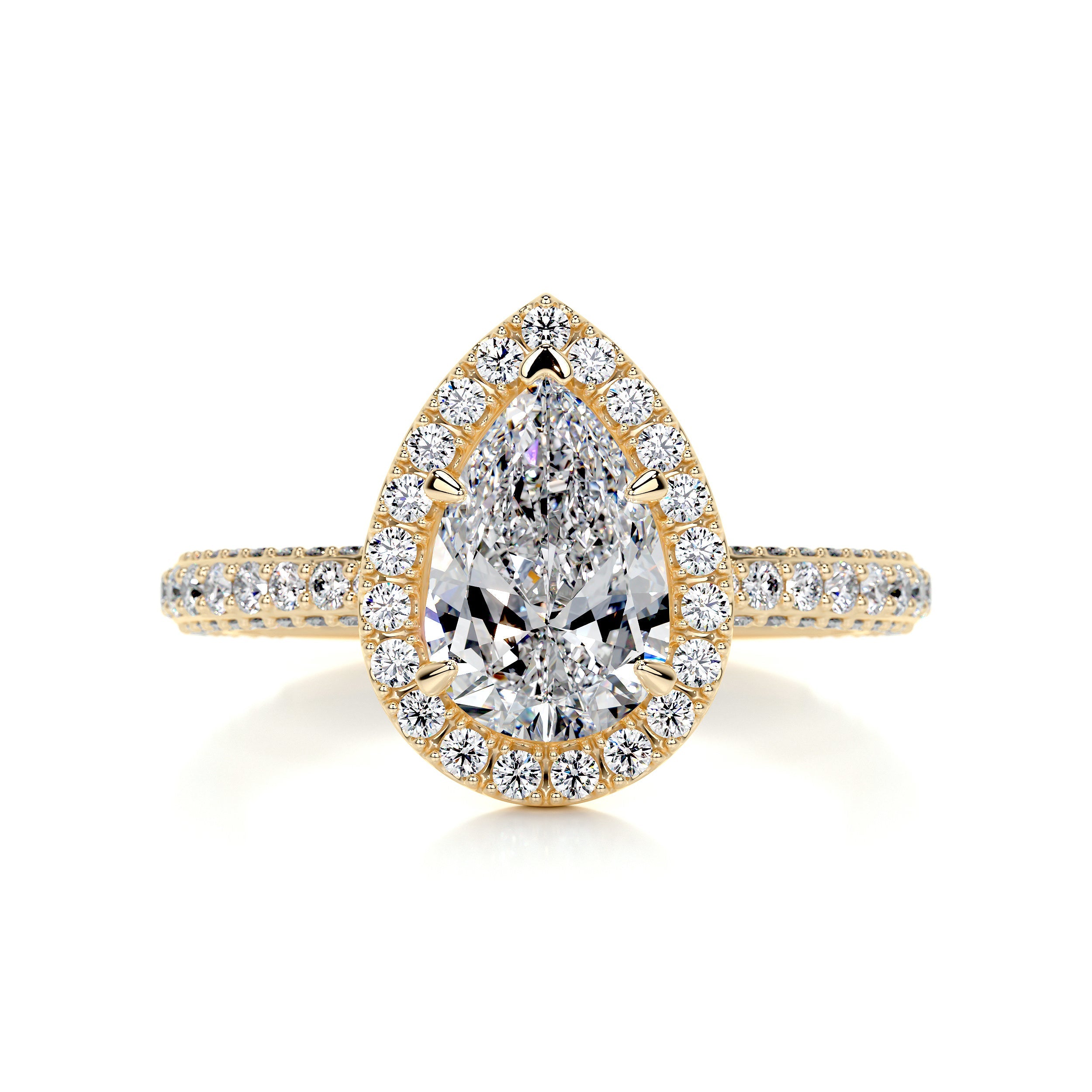 Beverly Diamond Engagement Ring   (2.5 Carat) -18K Yellow Gold (RTS)