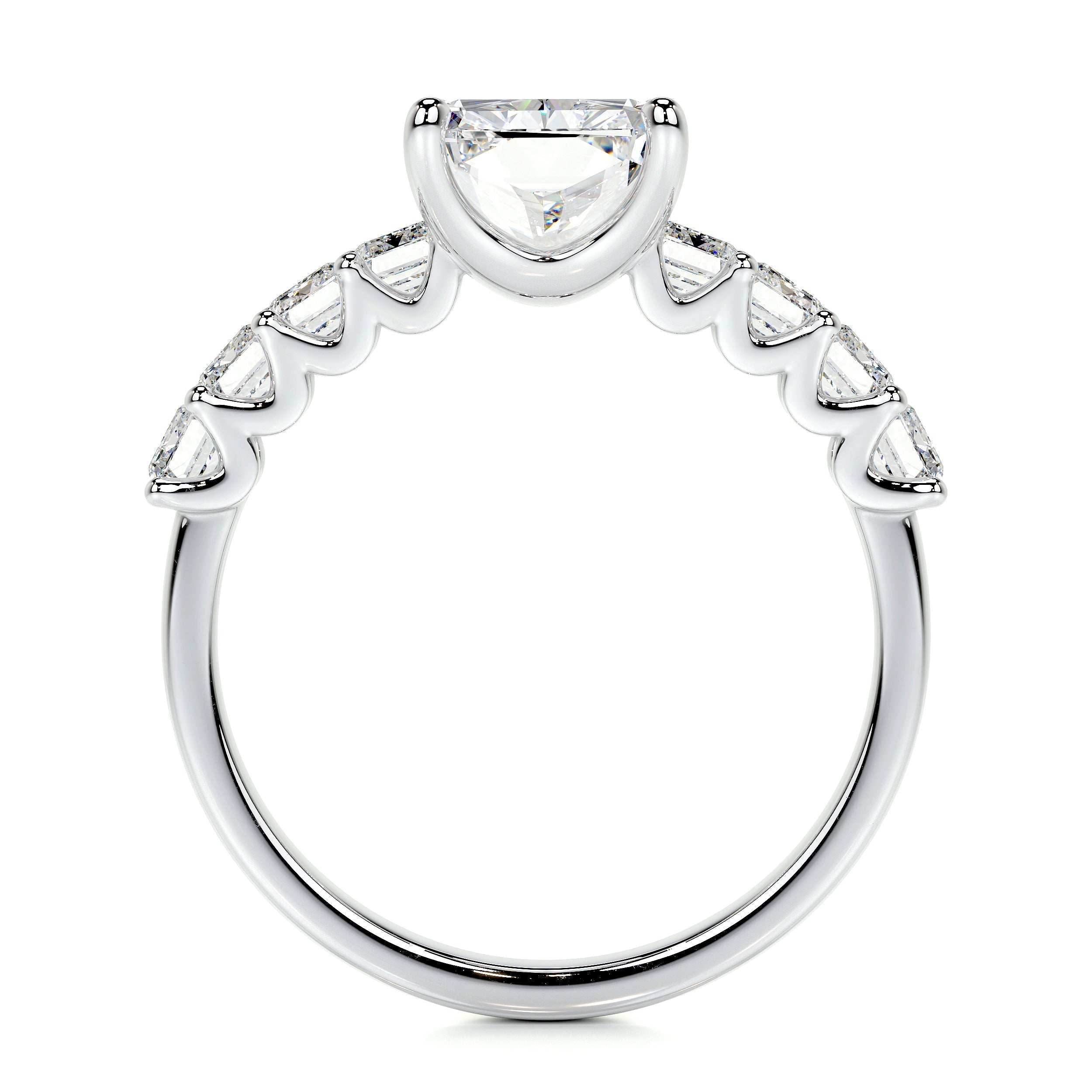 Arabella Lab Grown Diamond Ring   (5 Carat) -14K White Gold