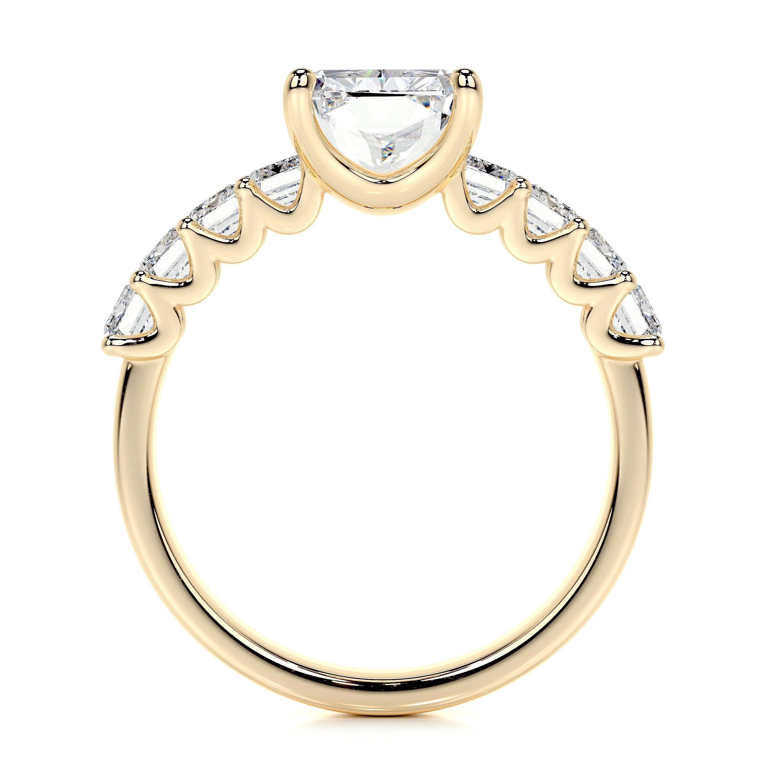 Arabella Lab Grown Diamond Ring   (5 Carat) -18K Yellow Gold