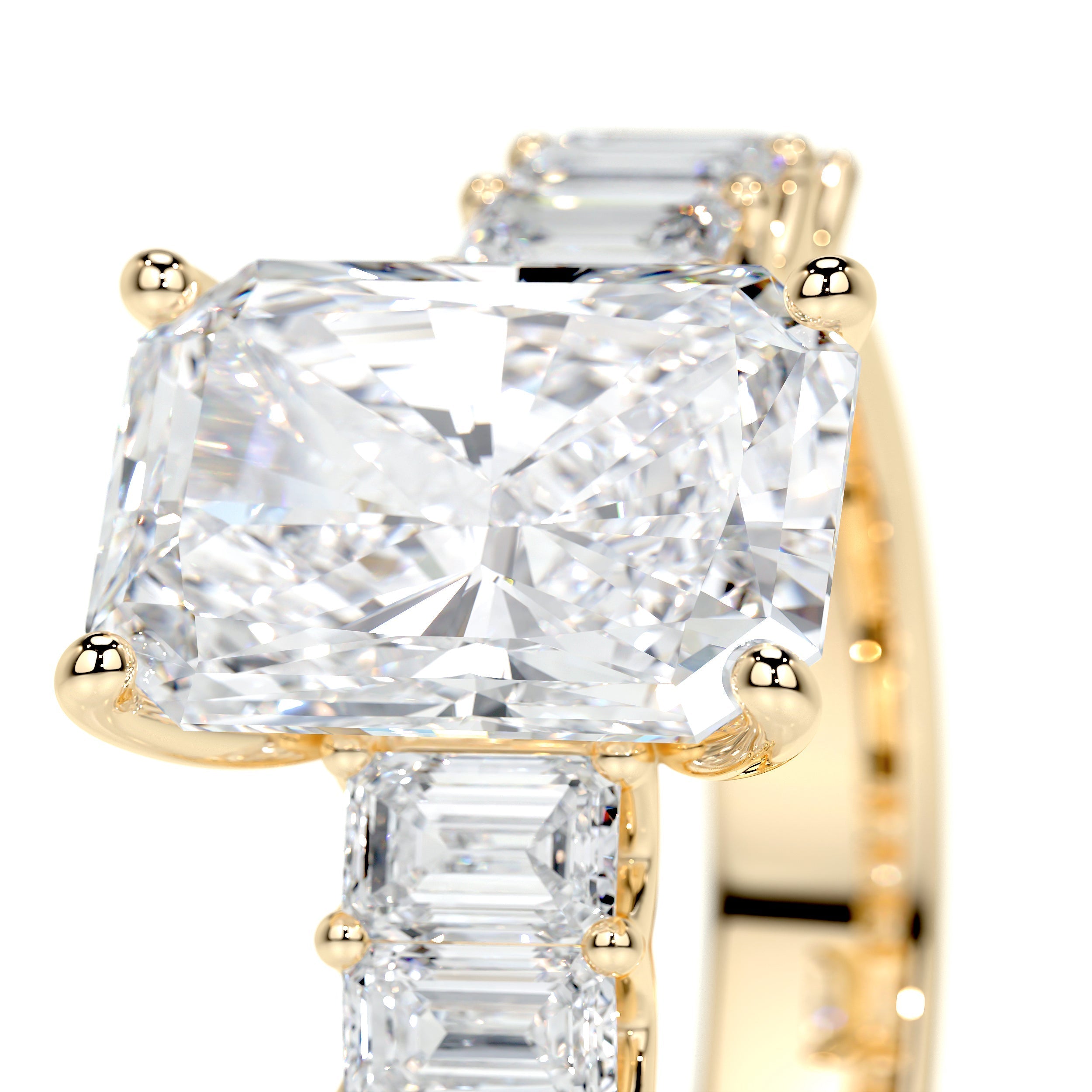 Arabella Lab Grown Diamond Ring   (5 Carat) -18K Yellow Gold