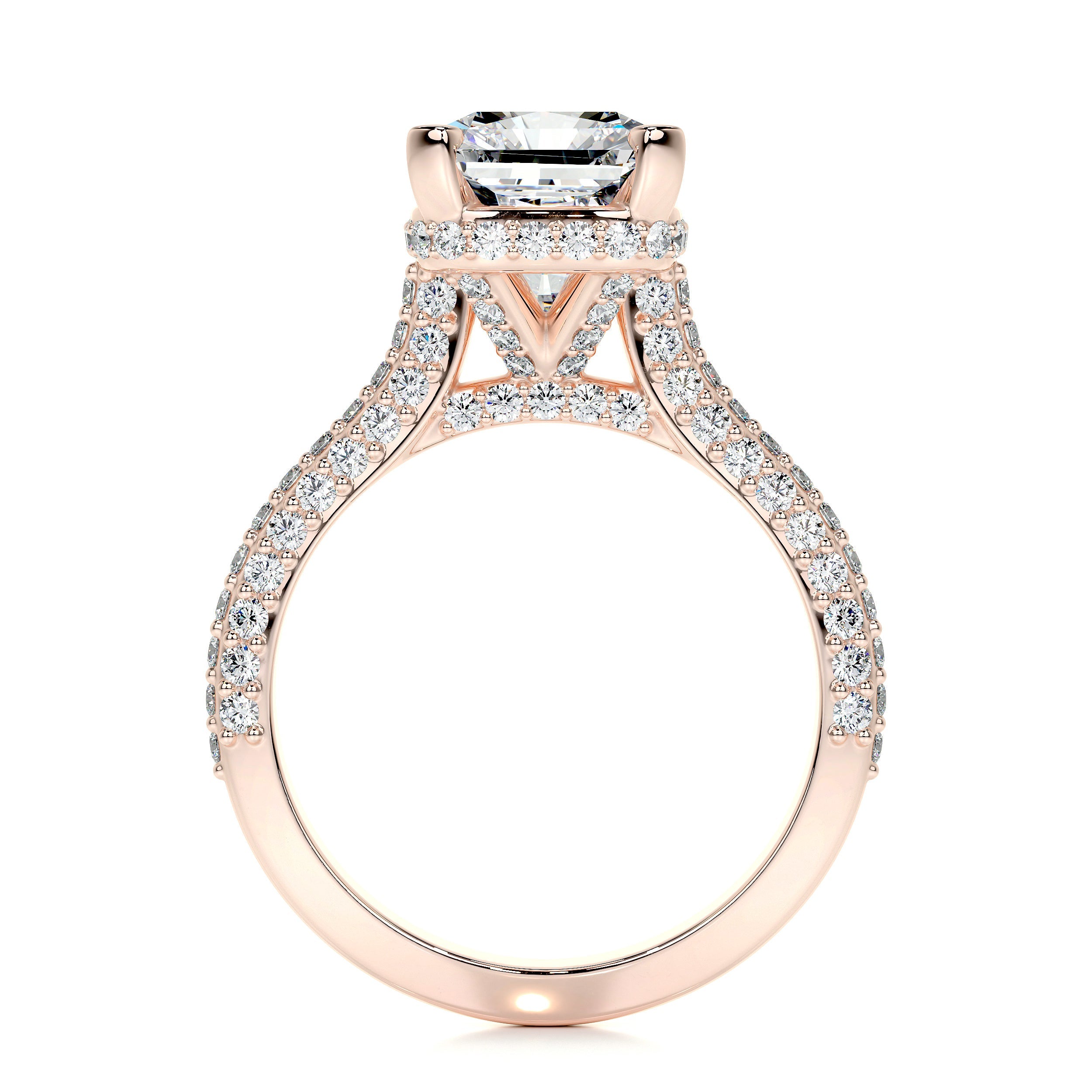 Joana Lab Grown Diamond Ring   (3 Carat) -14K Rose Gold (RTS)