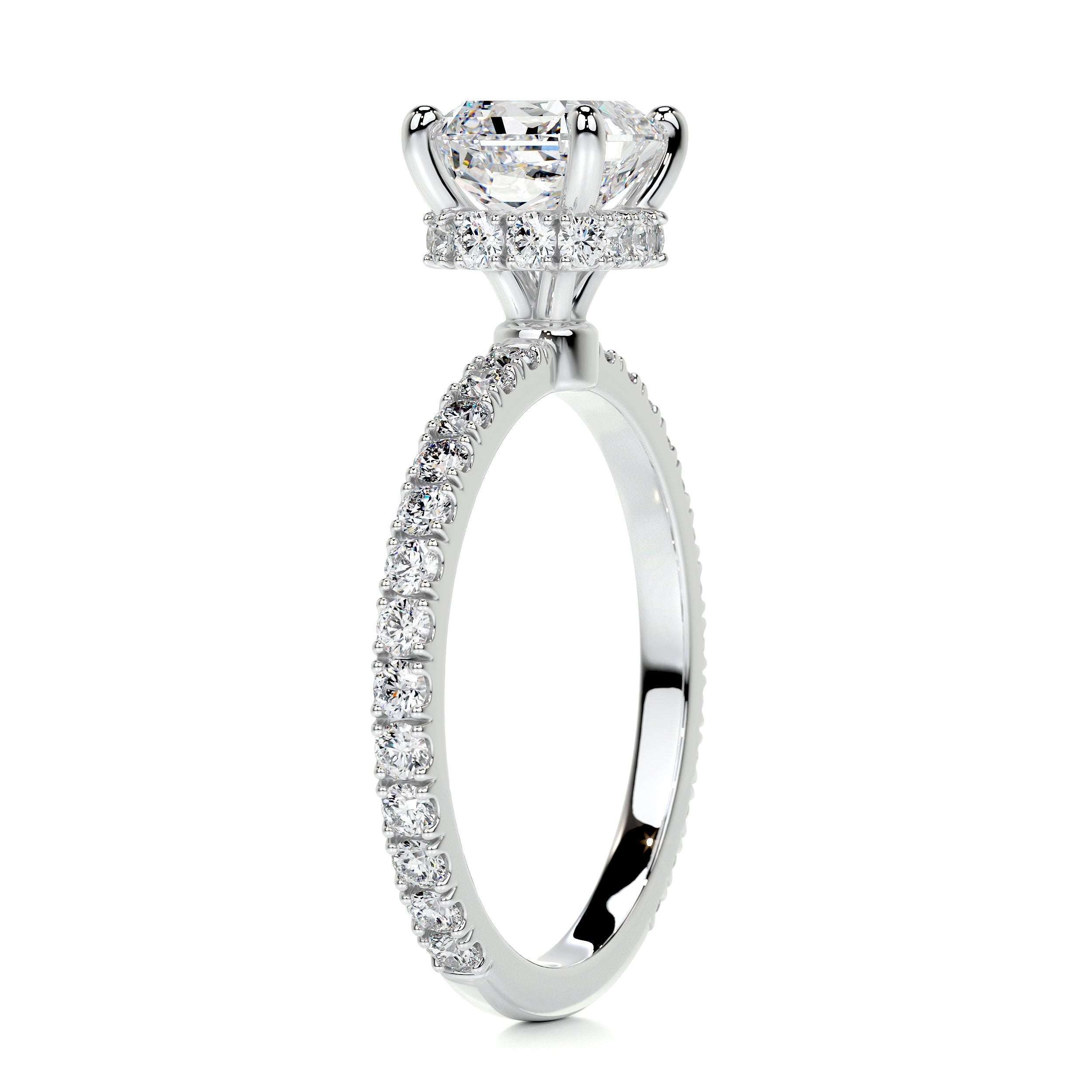 Vivienne Diamond Engagement Ring - 18K White Gold