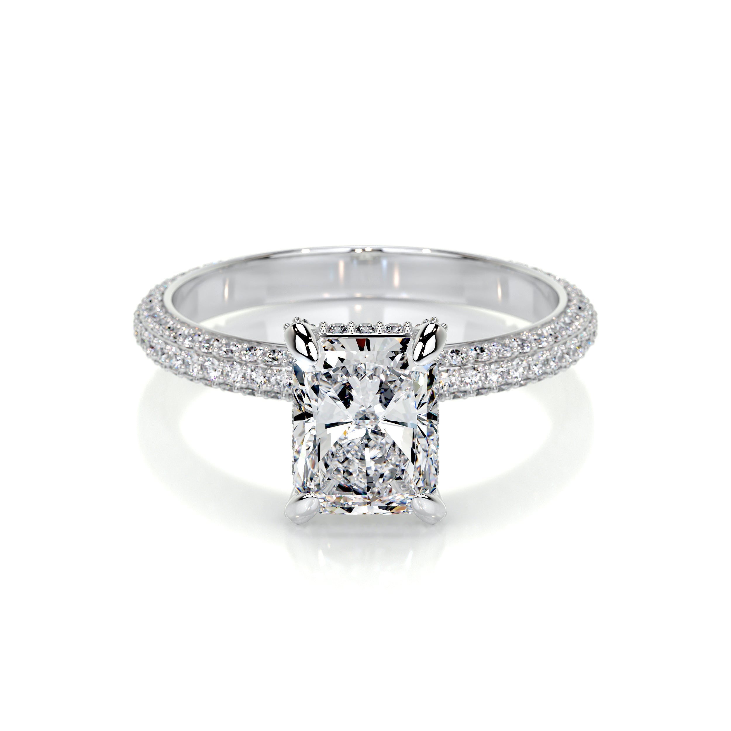 Milly Lab Grown Diamond Ring Elongated Radiant -14K White Gold (RTS)