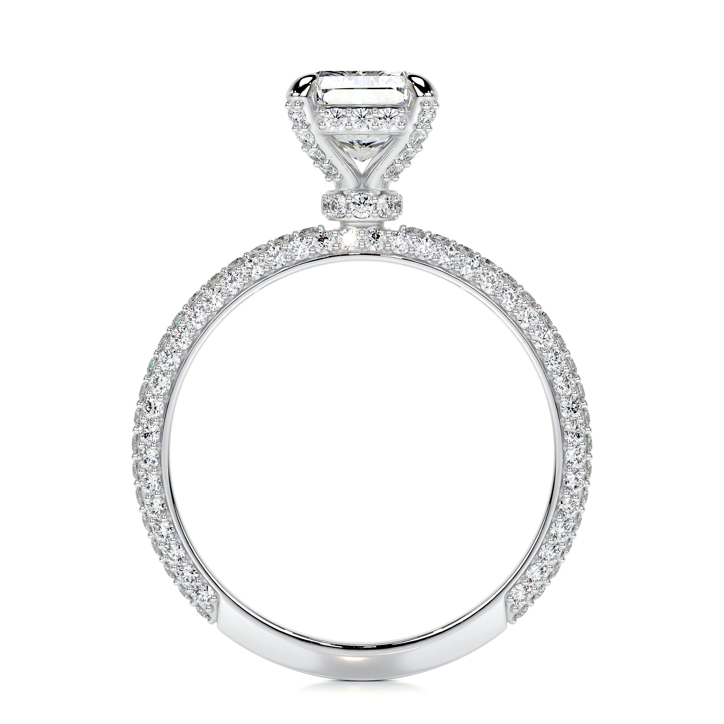 Milly Lab Grown Diamond Ring Elongated Radiant -14K White Gold (RTS)