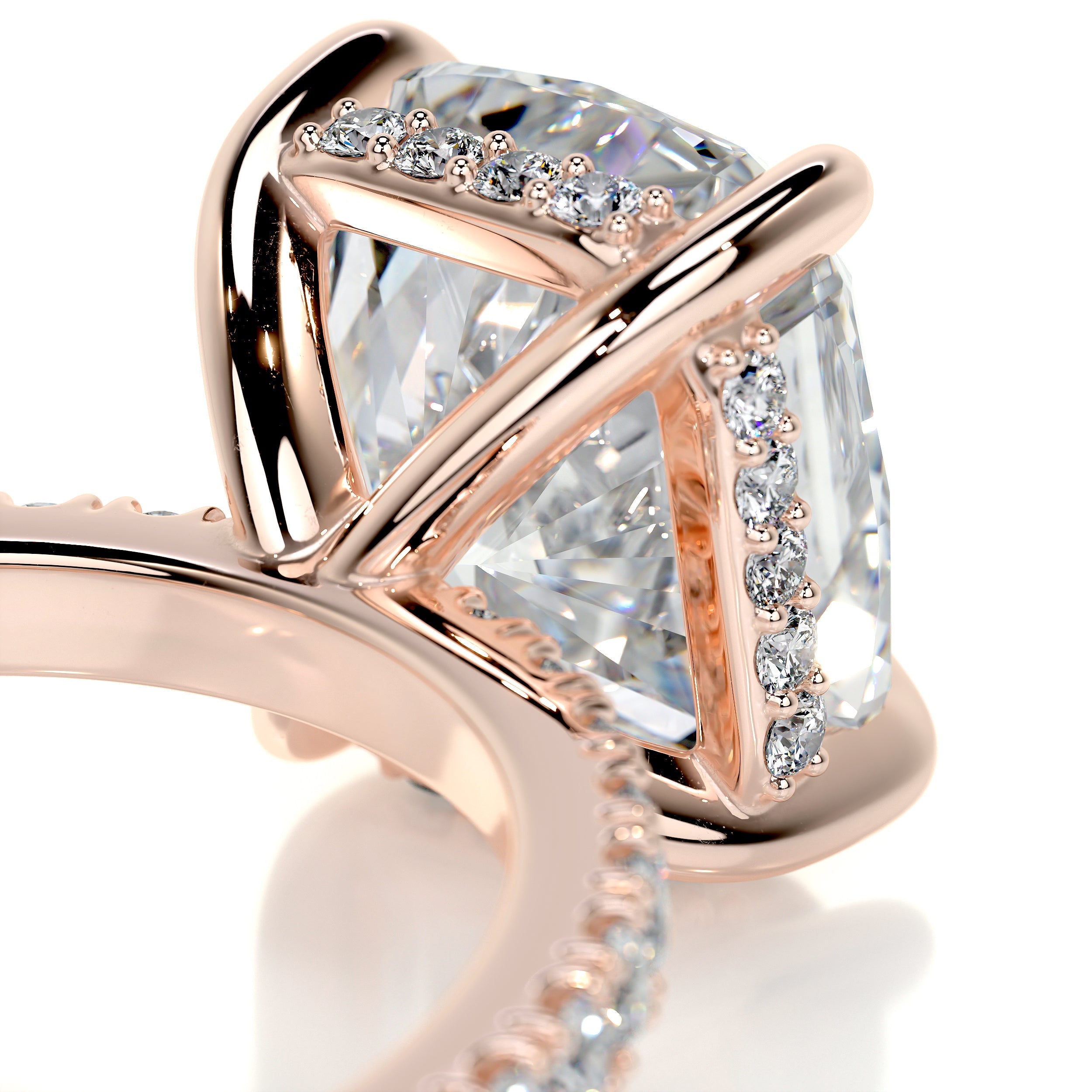 Beatriz Diamond Engagement Ring -14K Rose Gold - Main Stone 3.05 Carat
