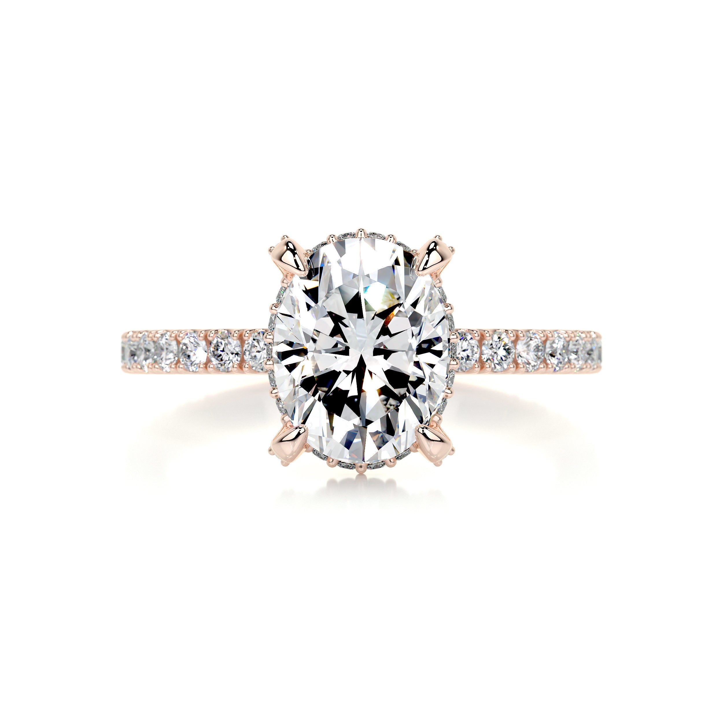 Alicia Diamond Engagement Ring - 14K Rose Gold