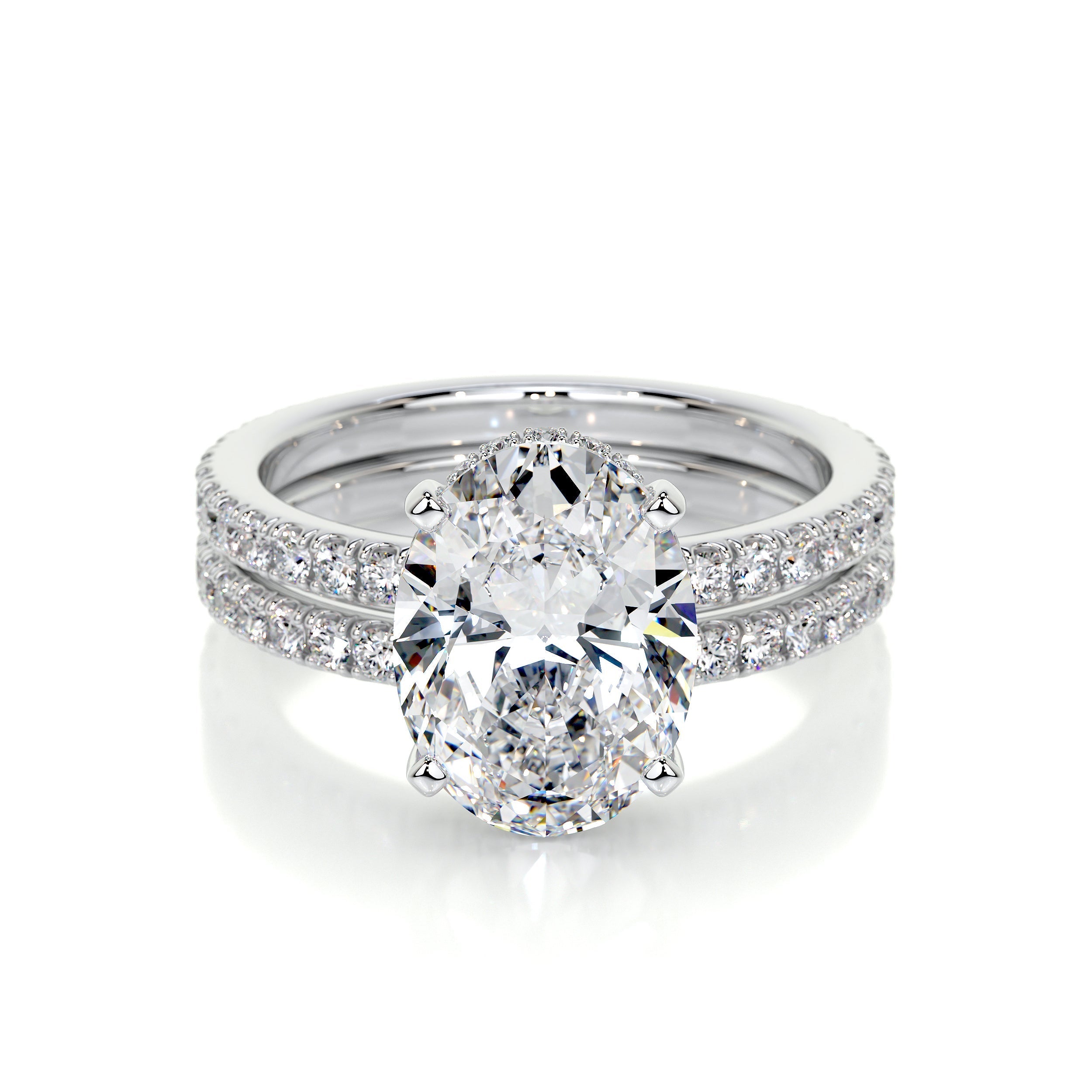 Lucy Lab Grown Diamond Bridal Set   (3.8 Carat) - Platinum