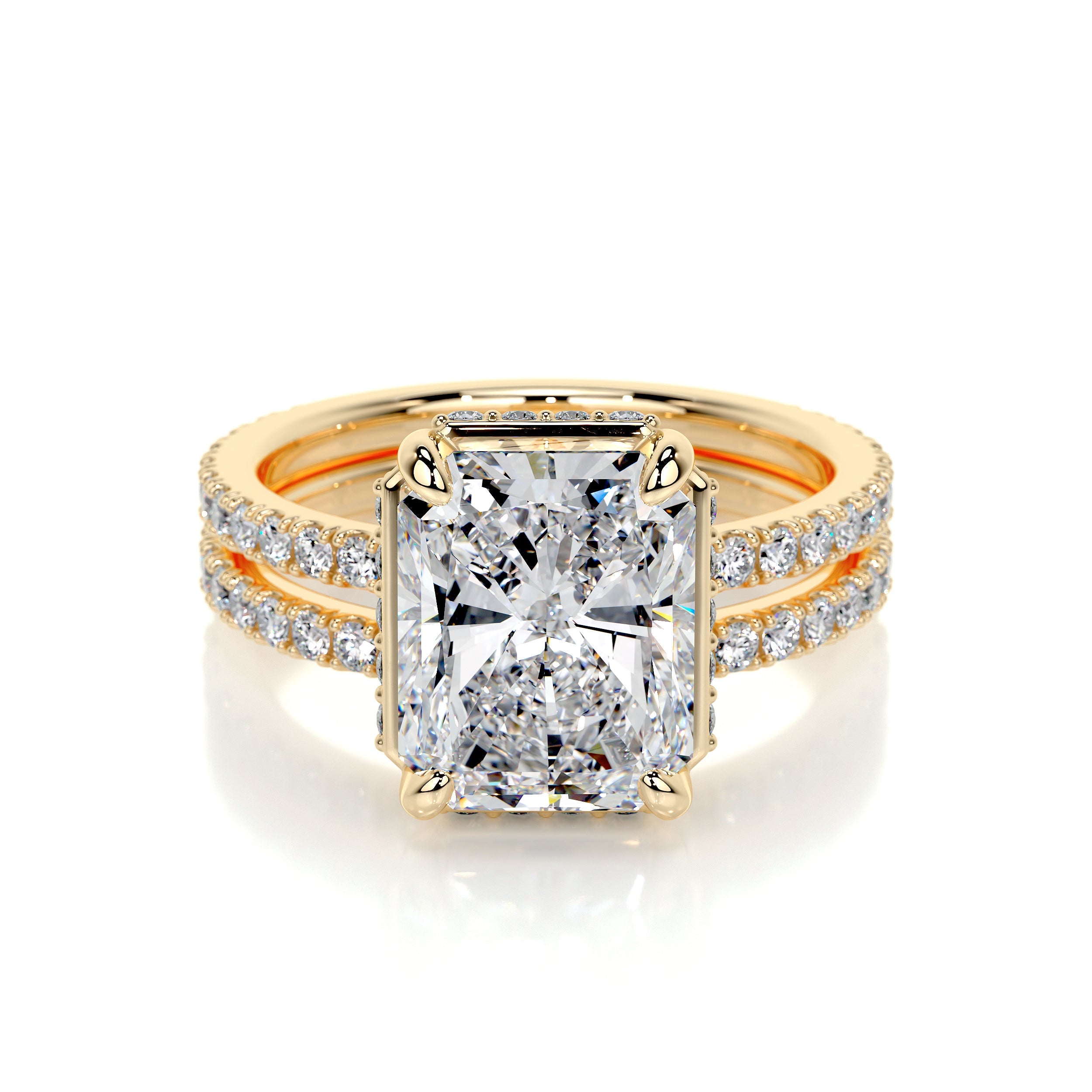 Luna Lab Grown Diamond Bridal Set -18K Yellow Gold (RTS)