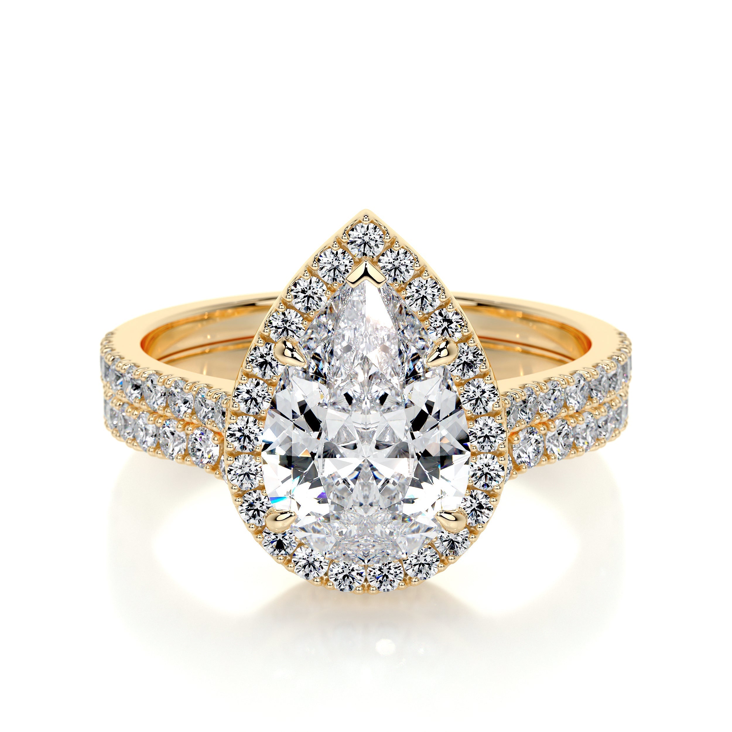 Sophia Lab Grown Diamond Bridal Set -18K Yellow Gold  (RTS)