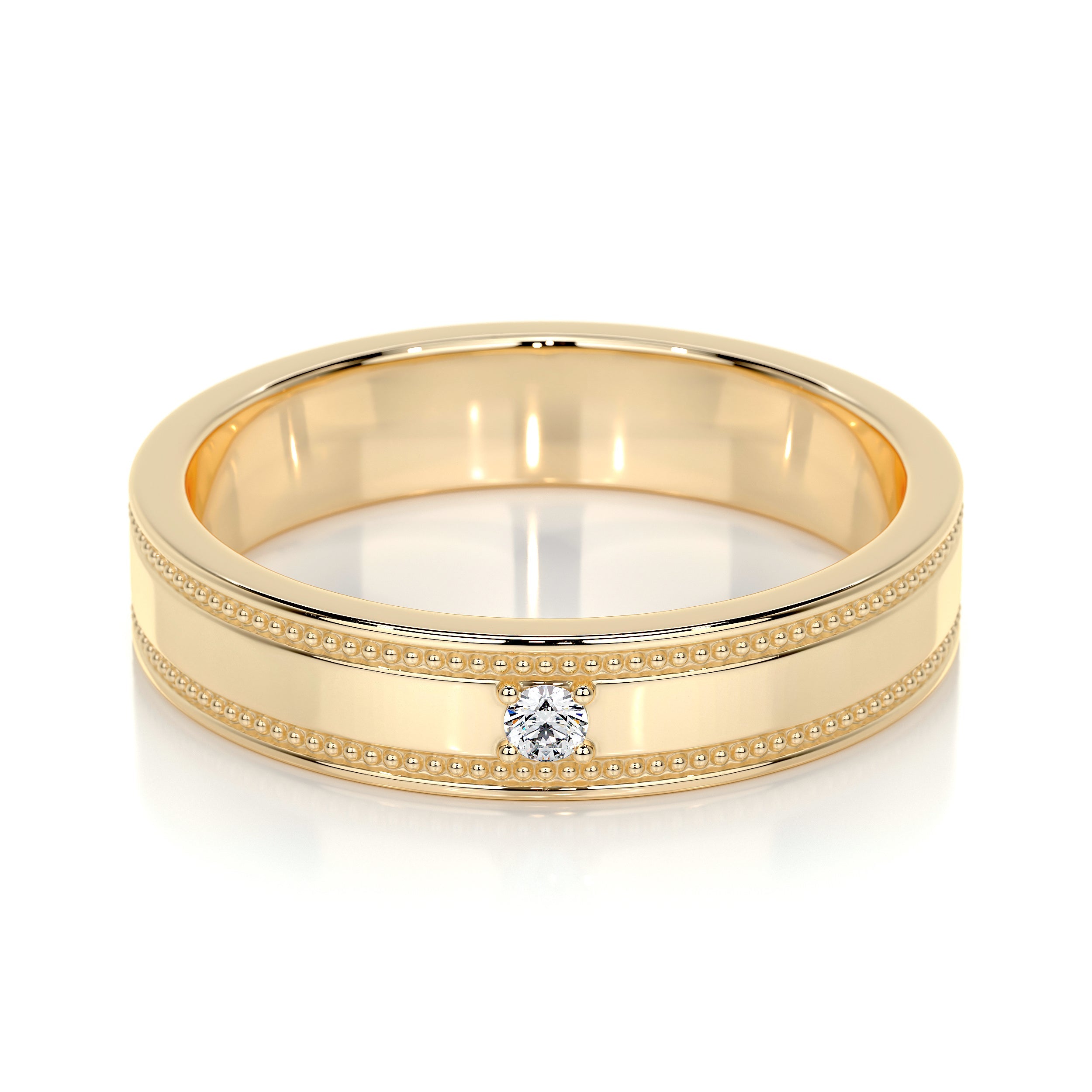 Sherry Lab Grown Diamond Wedding Ring   (0.02 Carat) -18K Yellow Gold (RTS)