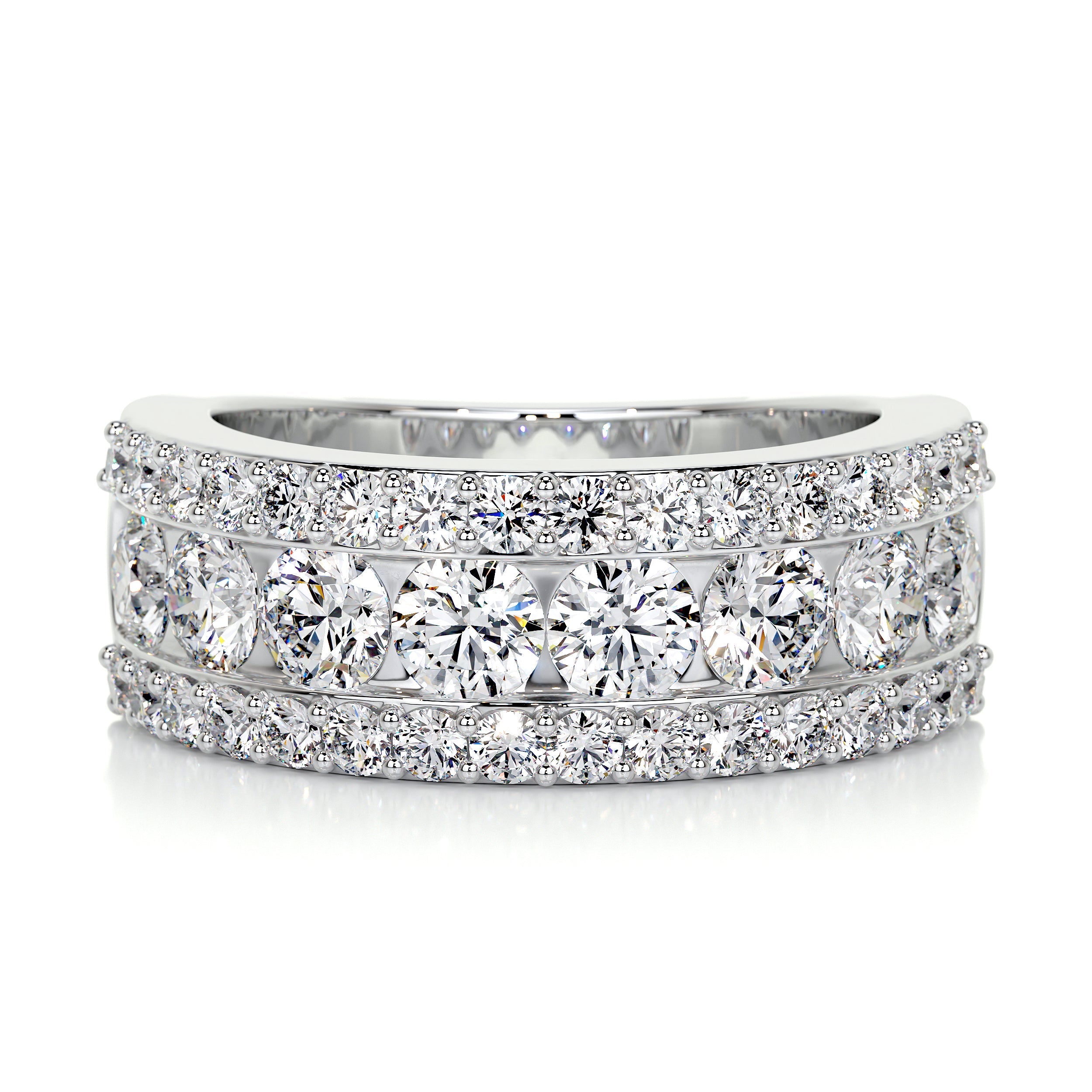 Nia Diamond Wedding Ring   (2 Carat) -14K White Gold (RTS)