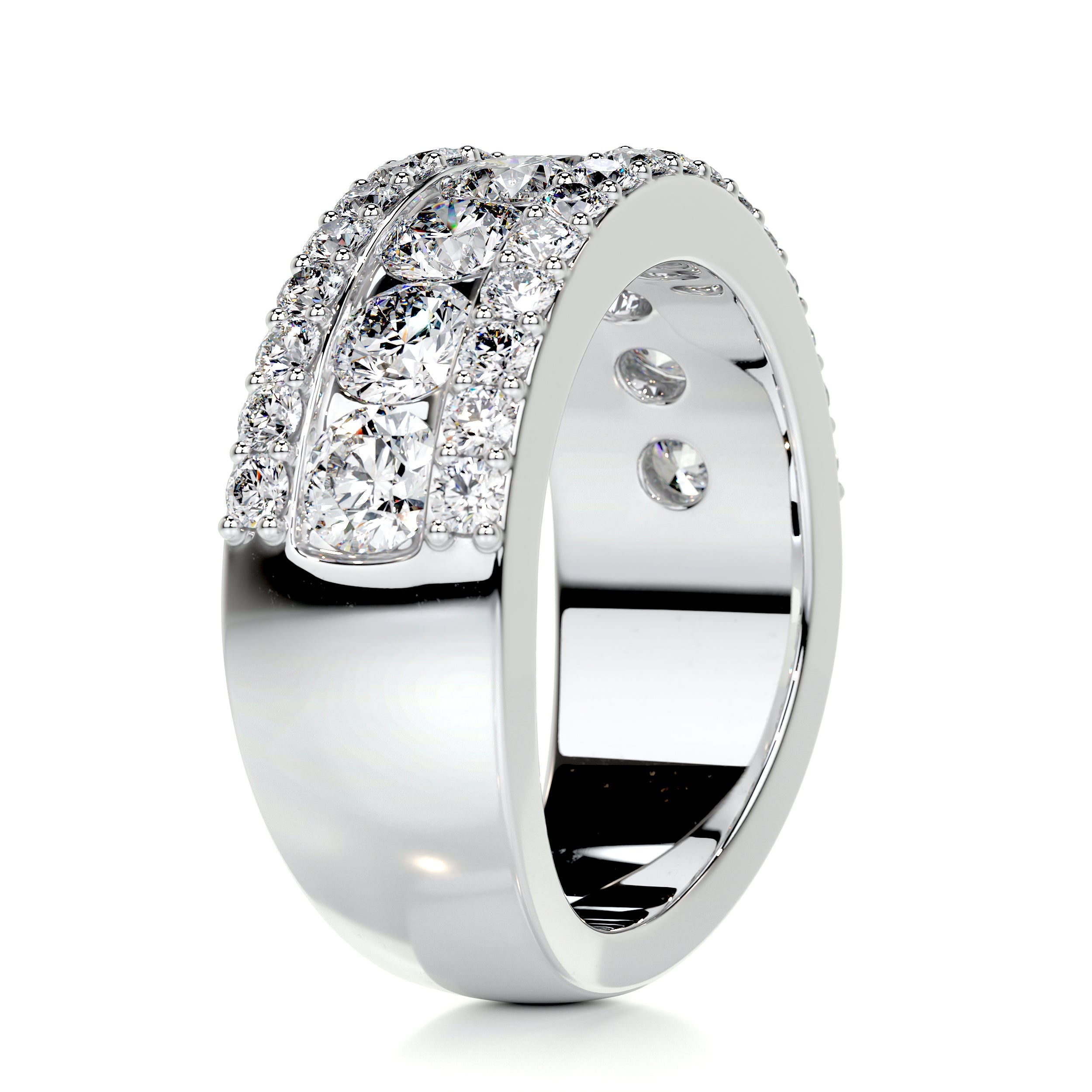 Nia Diamond Wedding Ring   (2 Carat) -14K White Gold  (RTS)