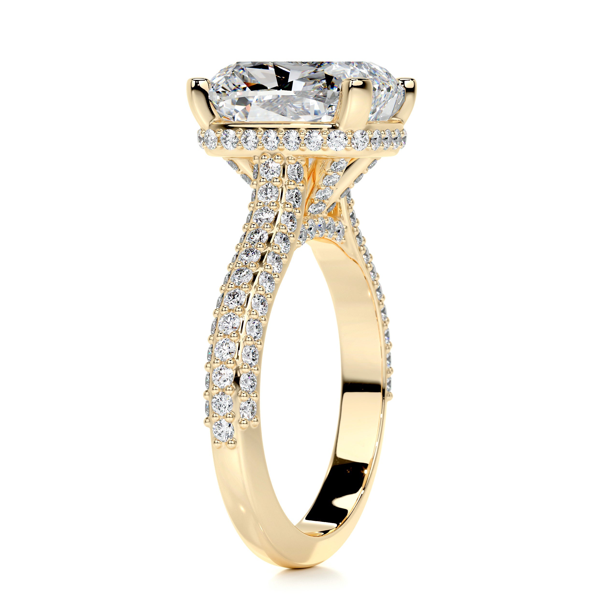 Joana Diamond Engagement Ring   (3 Carat) -18K Yellow Gold (RTS)