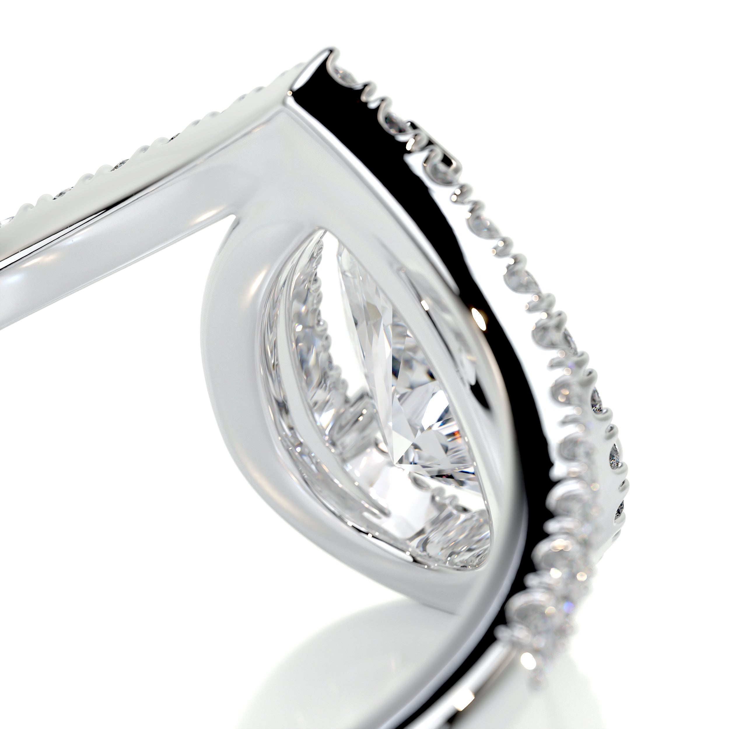 Miranda Diamond Engagement Ring - 14K White Gold