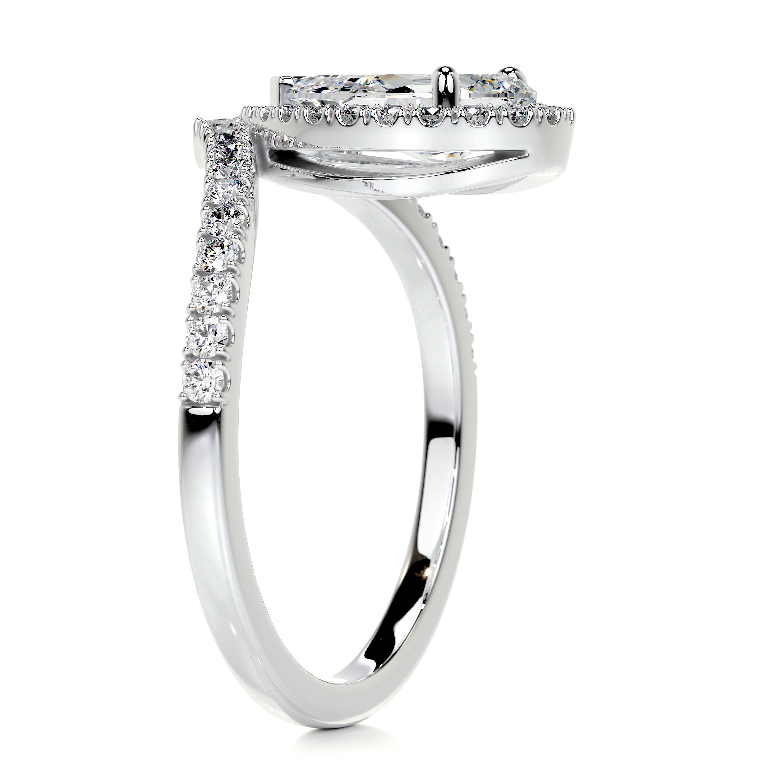 Miranda Diamond Engagement Ring - 14K White Gold