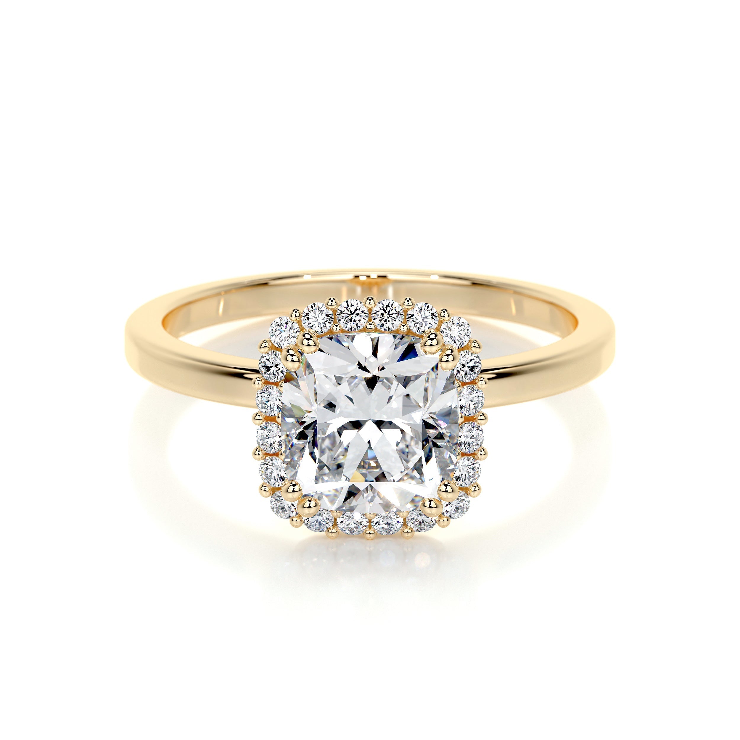 Emery Lab Grown Diamond Ring   (1.75 Carat) - 18K Yellow Gold