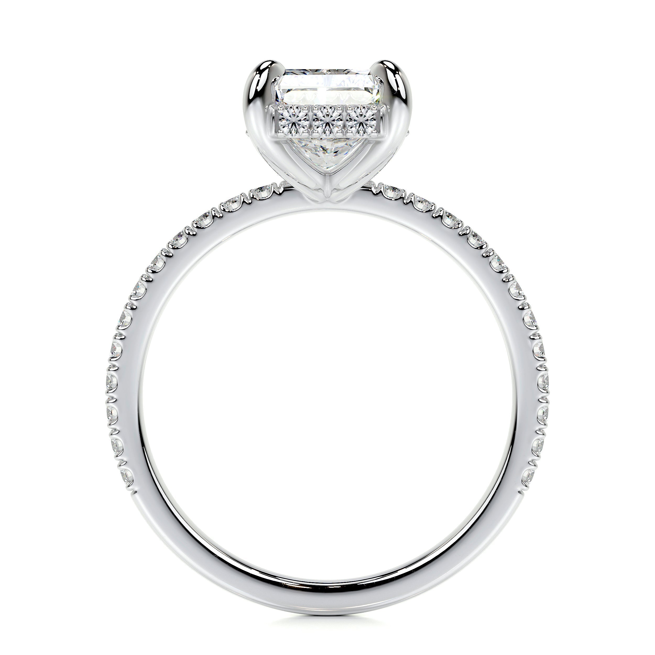 Luna Lab Grown Diamond Ring   (2 Carat) -14K White Gold