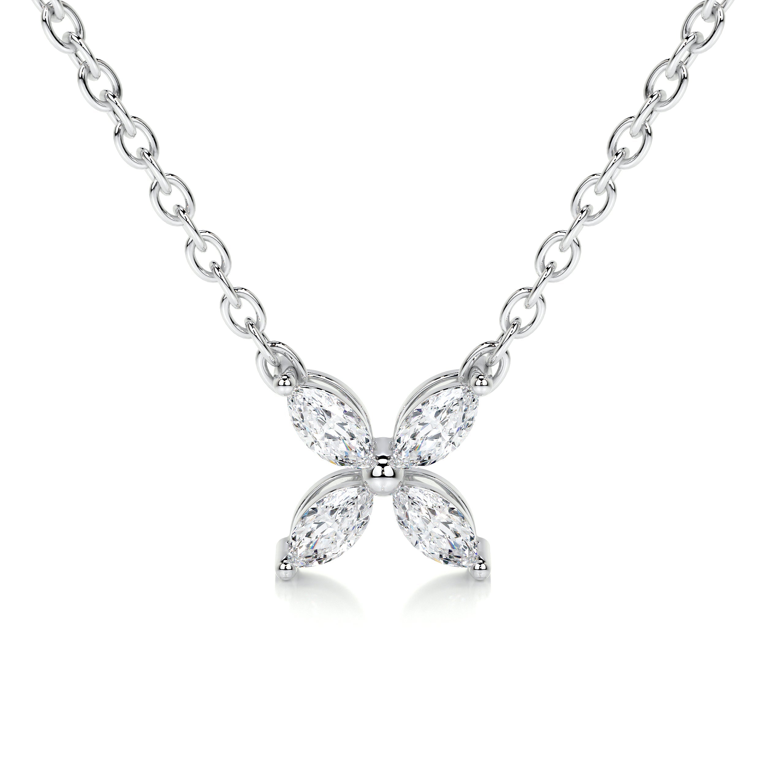 Michelle Diamond Pendant   (0.20 Carat) -18K White Gold  (RTS)