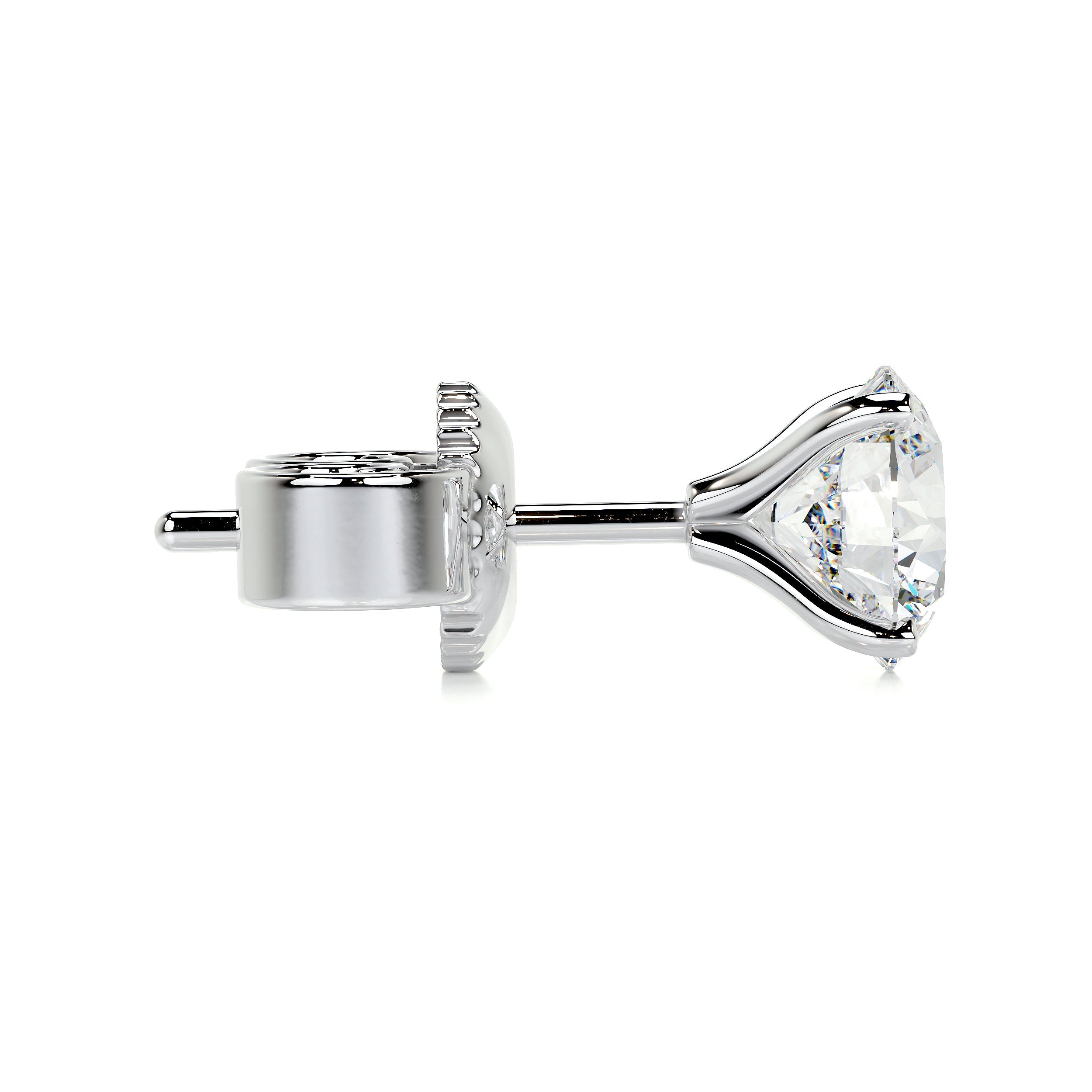 Petit Allen Lab Grown Diamond Earrings -14K White Gold