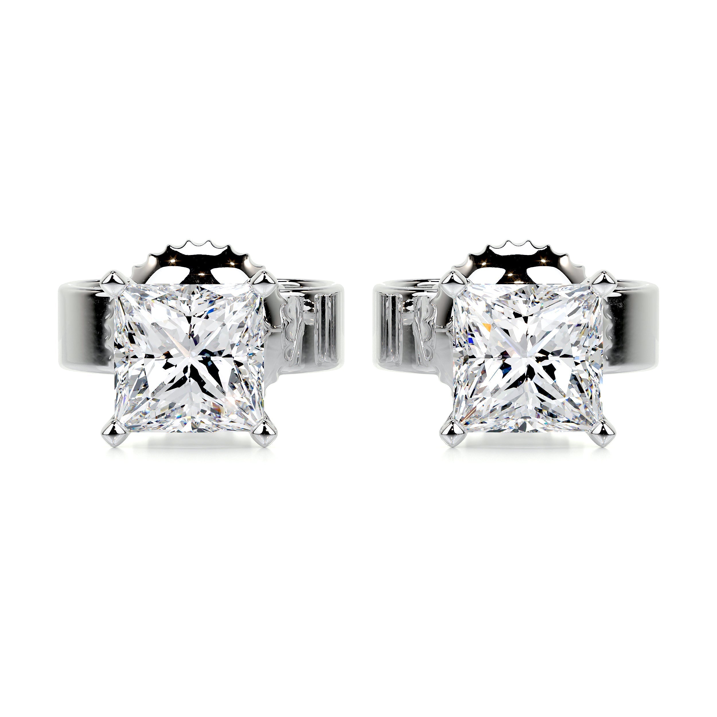 Petit Jamie Lab Grown Diamond Earrings -18K White Gold