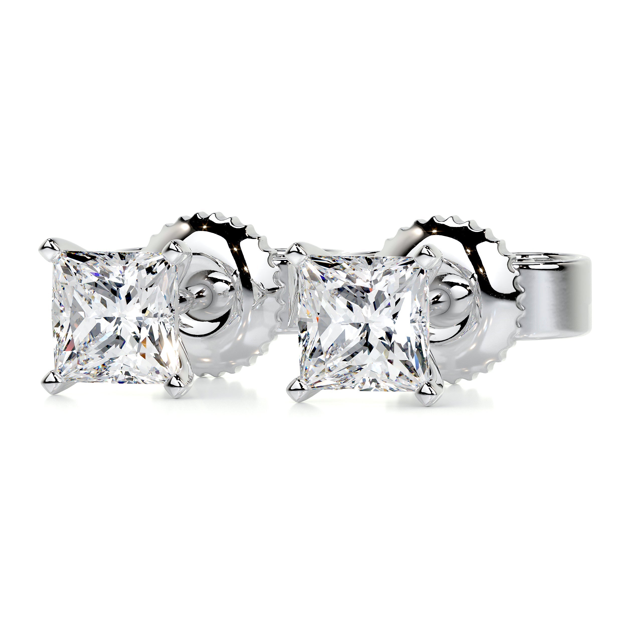 Petit Jamie Lab Grown Diamond Earrings -14K White Gold