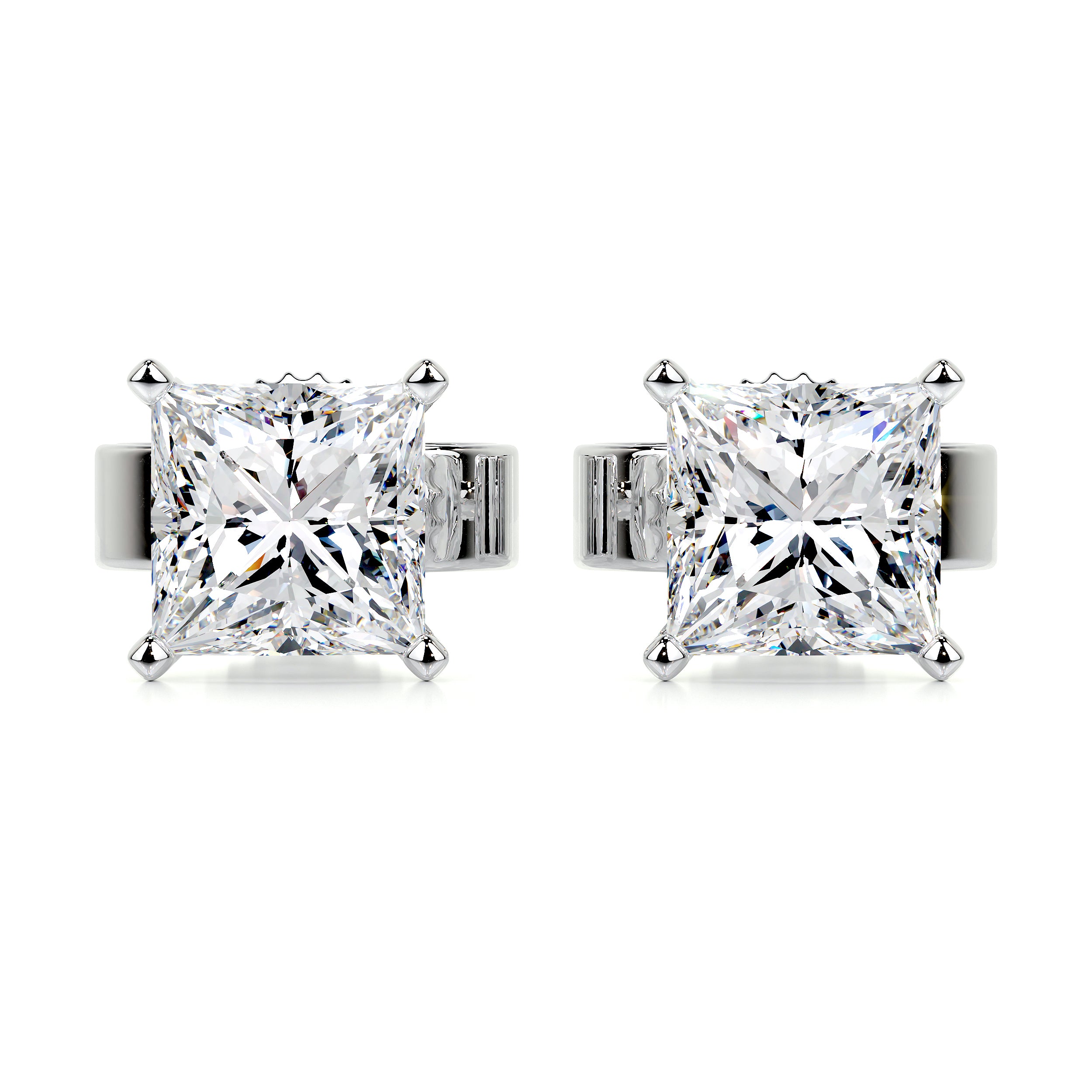 Jamie Diamond Earrings   (5 Carat) -18K White Gold