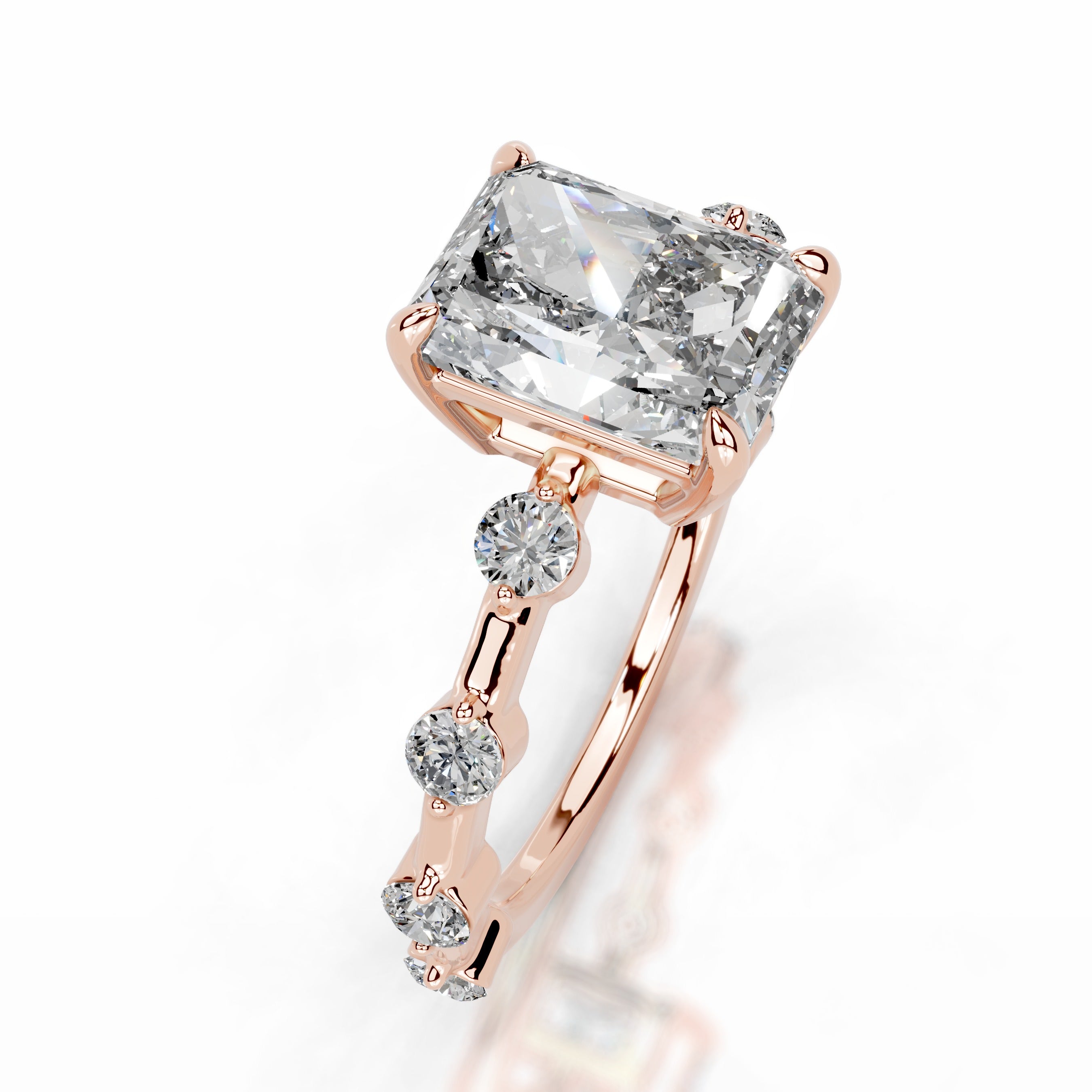 Ksenia Diamond Engagement Ring - 14K Rose Gold