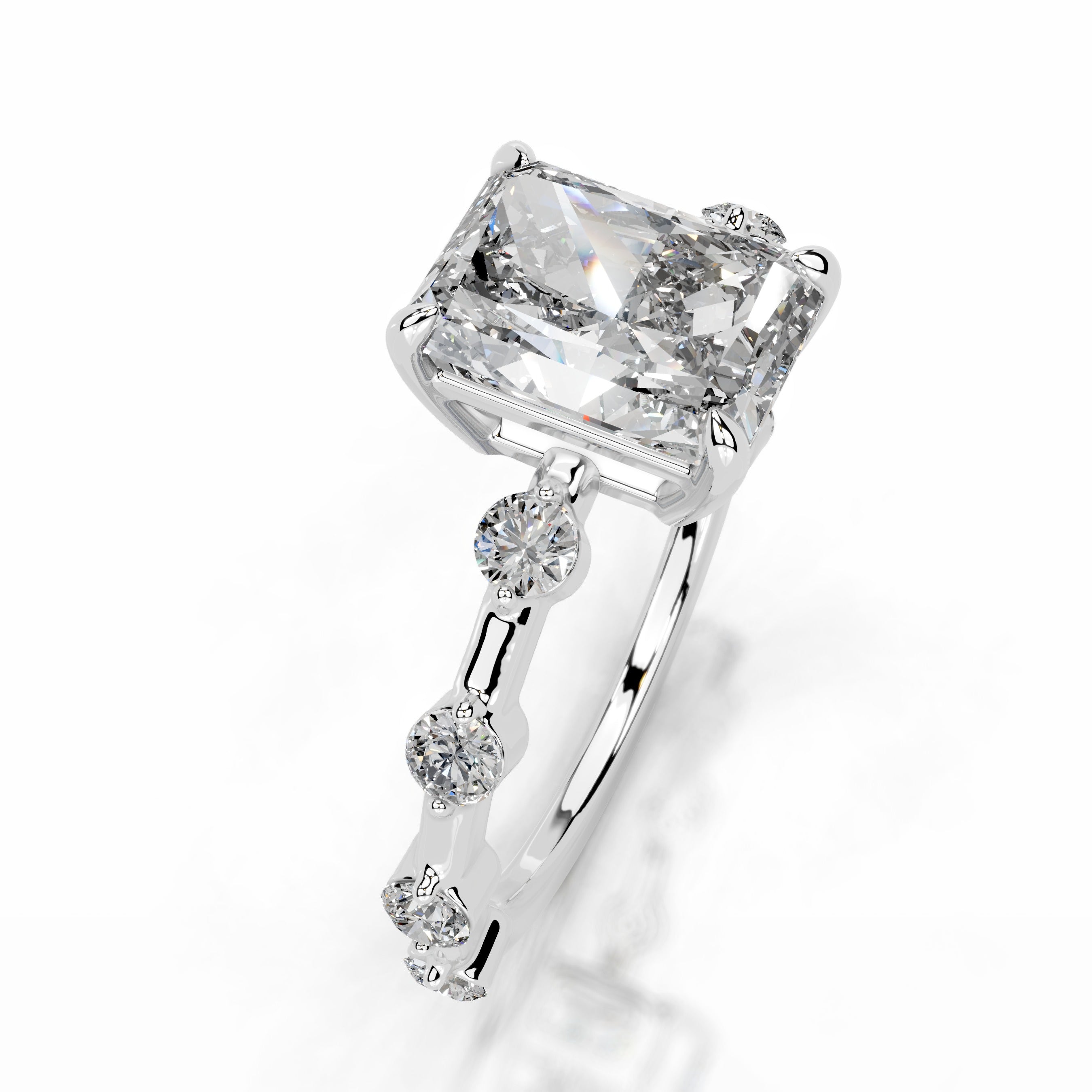 Ksenia Diamond Engagement Ring - 18K White Gold