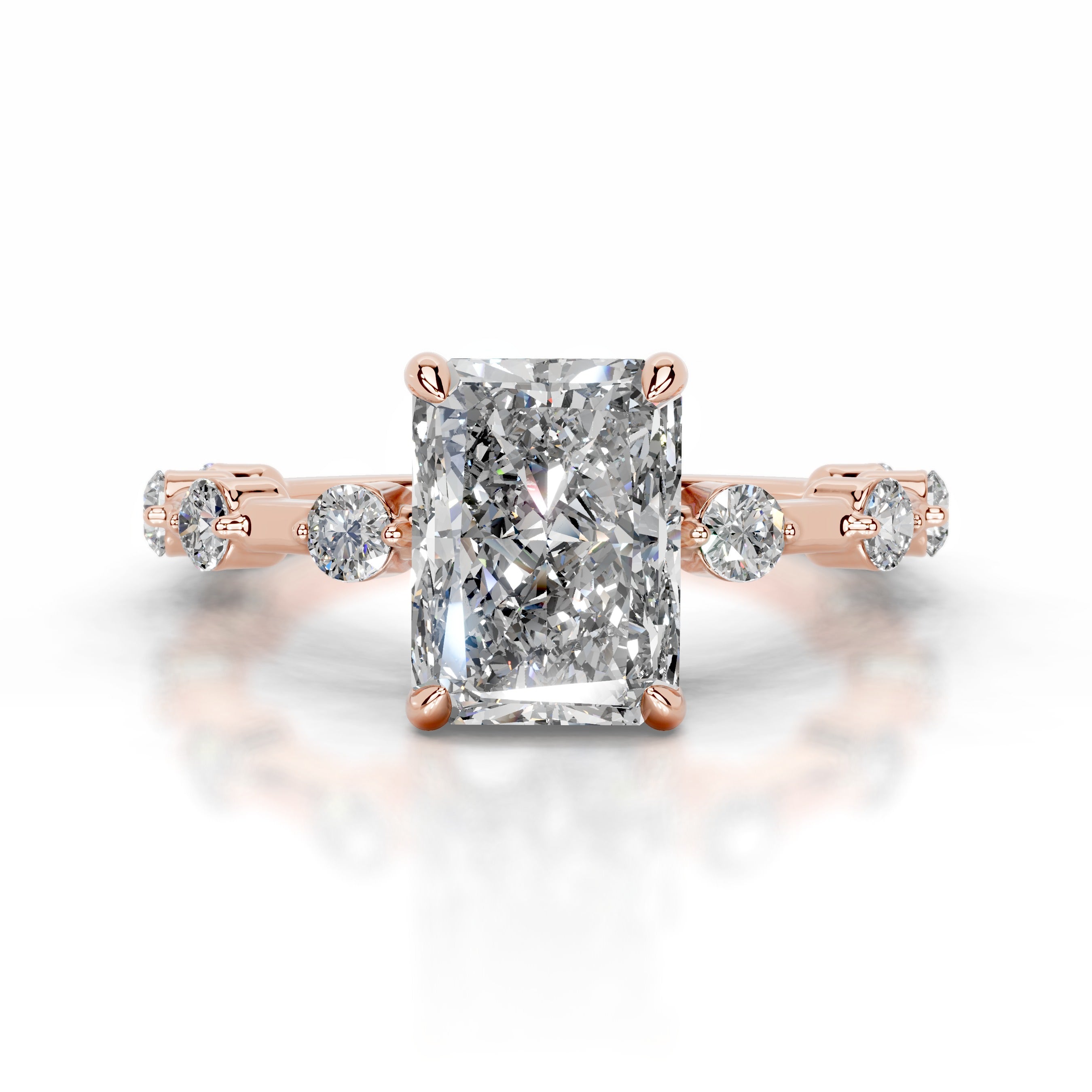 Ksenia Diamond Engagement Ring - 14K Rose Gold