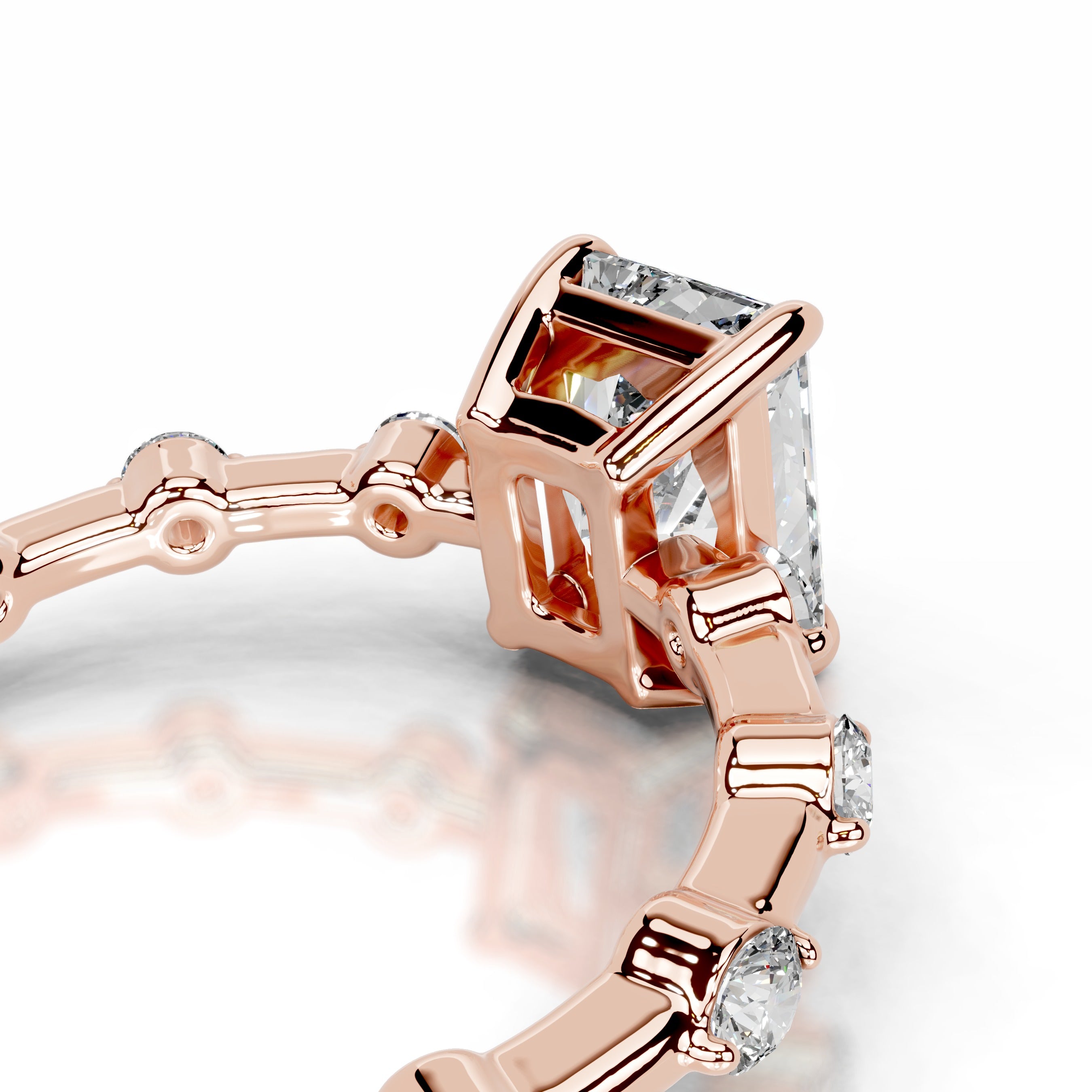 Ksenia Diamond Engagement Ring - 14K Rose Gold