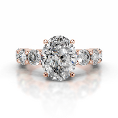 Odin Diamond Engagement Ring (4 Carat) -14K Rose Gold