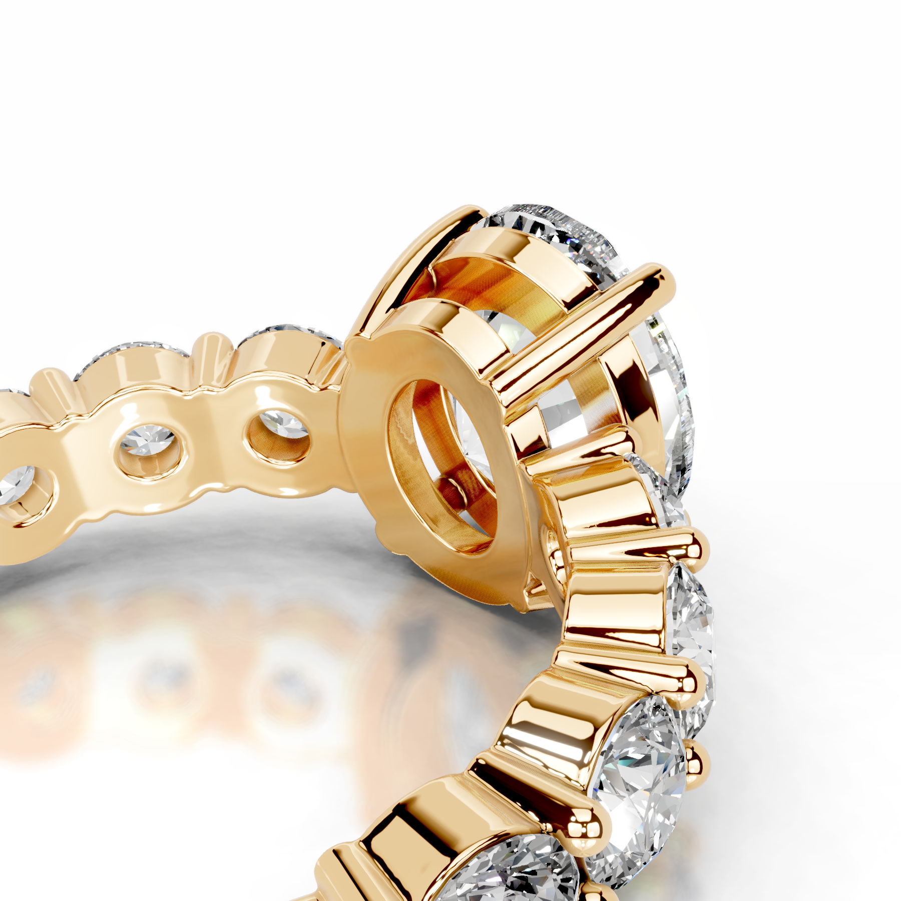 Odin Diamond Engagement Ring   (4 Carat) -18K Yellow Gold