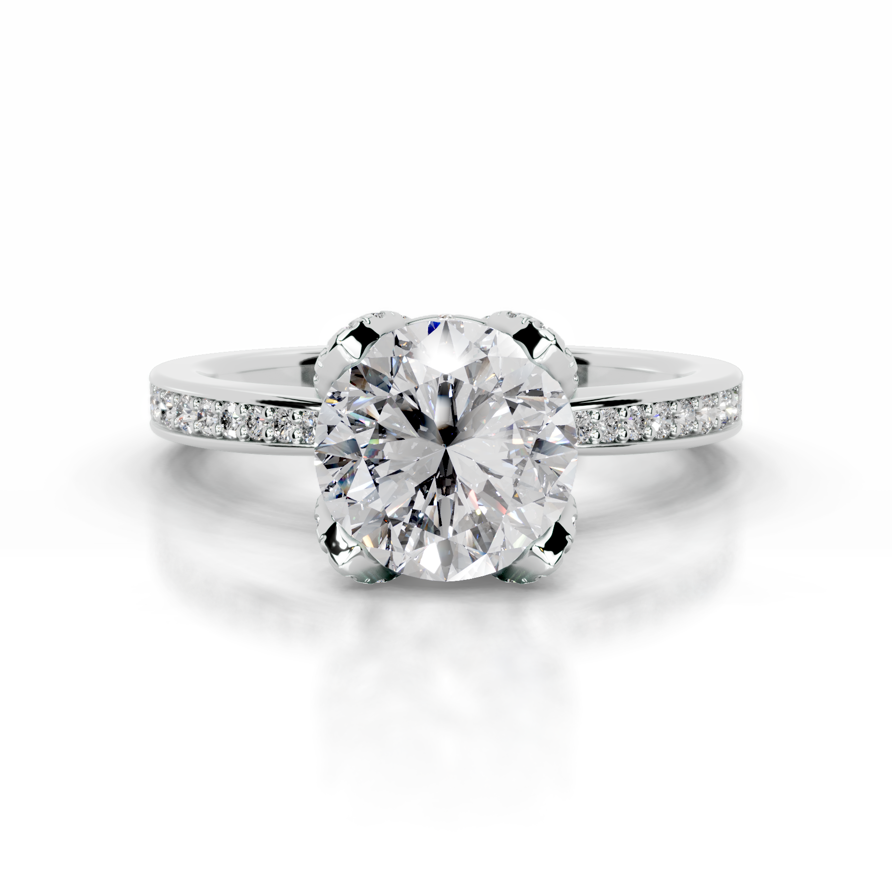 Daria Diamond Engagement Ring   (1.85 Carat) -14K White Gold