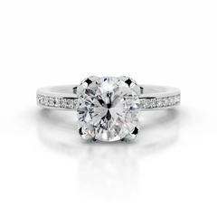 Daria Diamond Engagement Ring (1.85 Carat) -18K White Gold