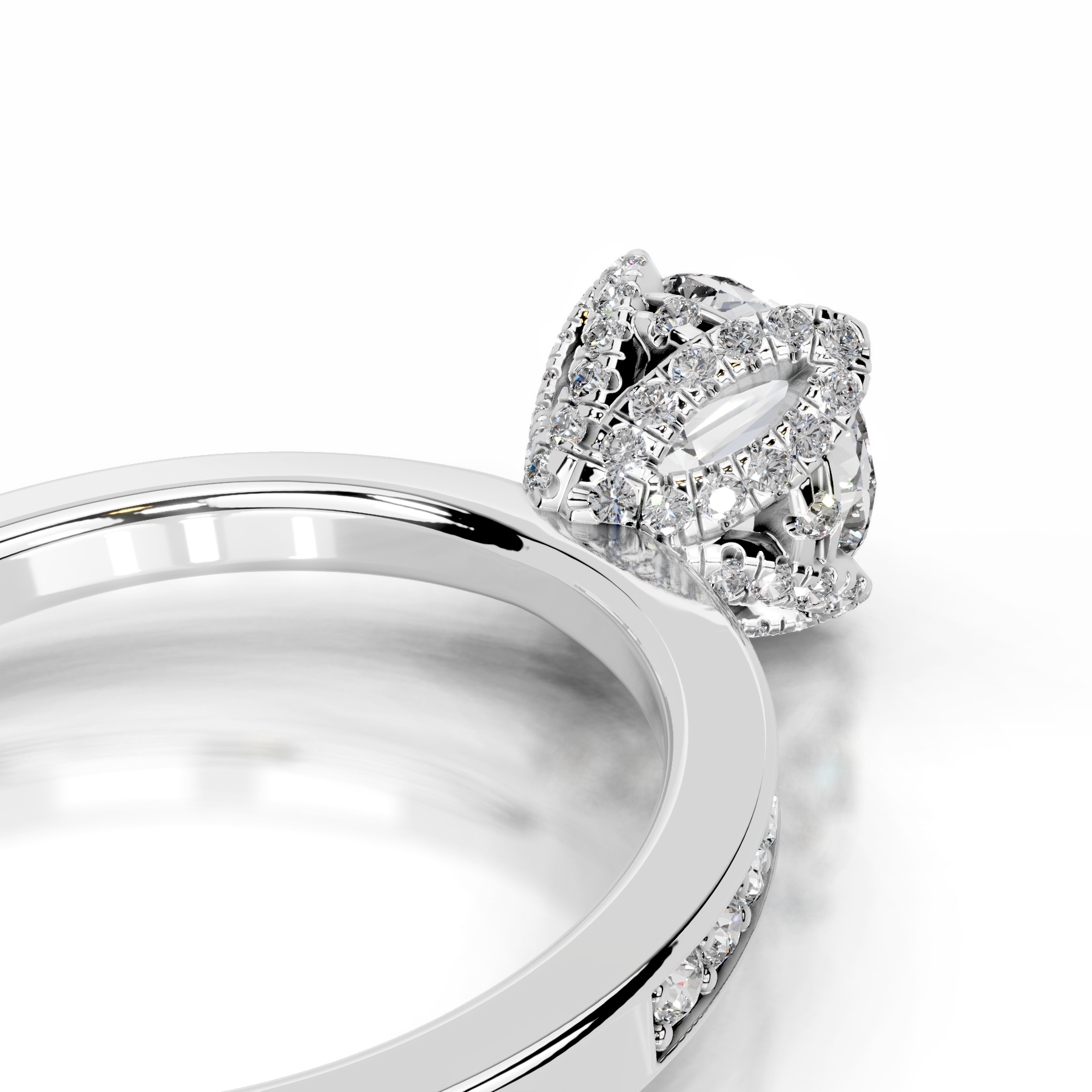 Daria Lab Grown Diamond Ring   (1.85 Carat) -14K White Gold