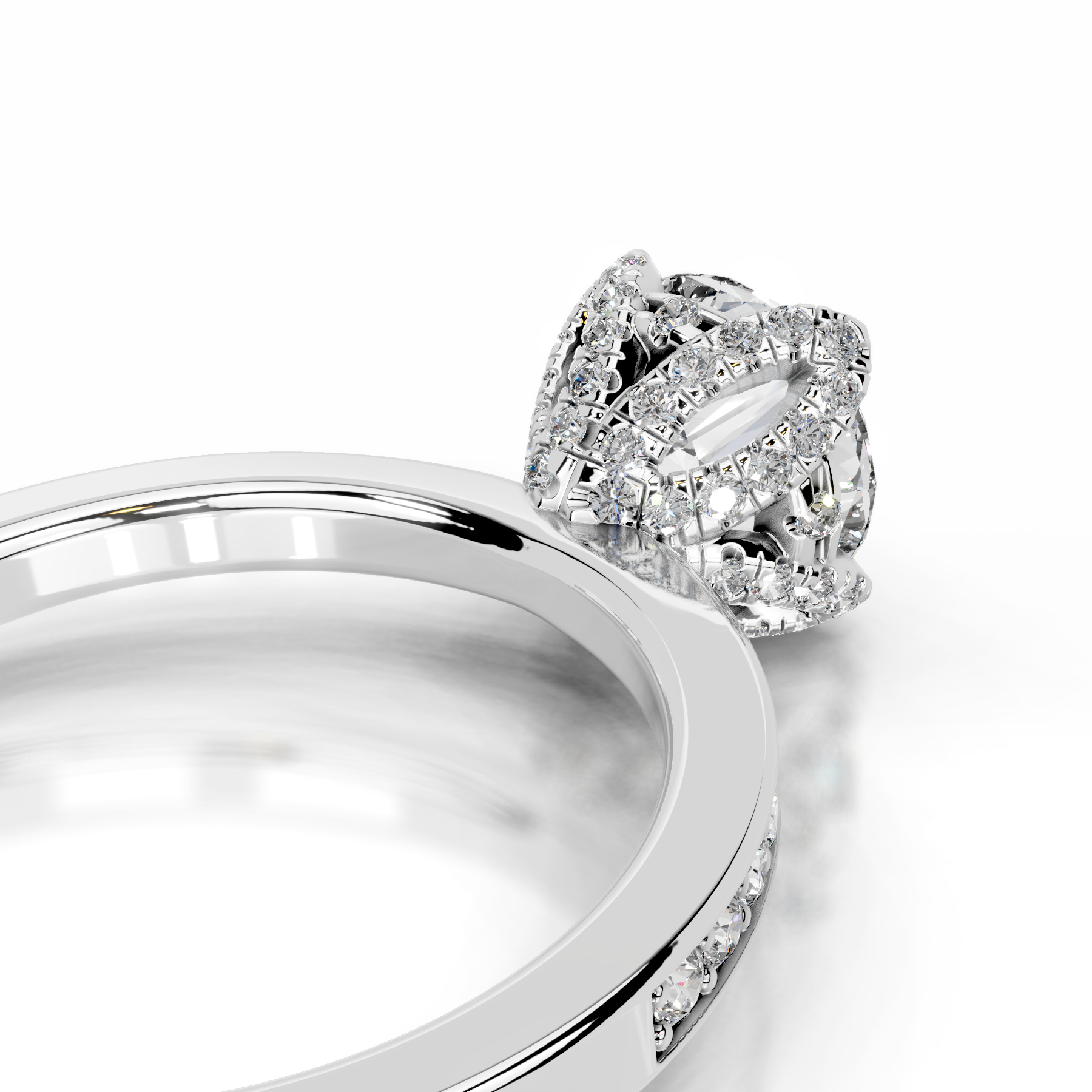 Daria Diamond Engagement Ring   (1.85 Carat) -14K White Gold