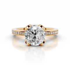 Daria Lab Grown Diamond Ring (1.85 Carat) -18K Yellow Gold