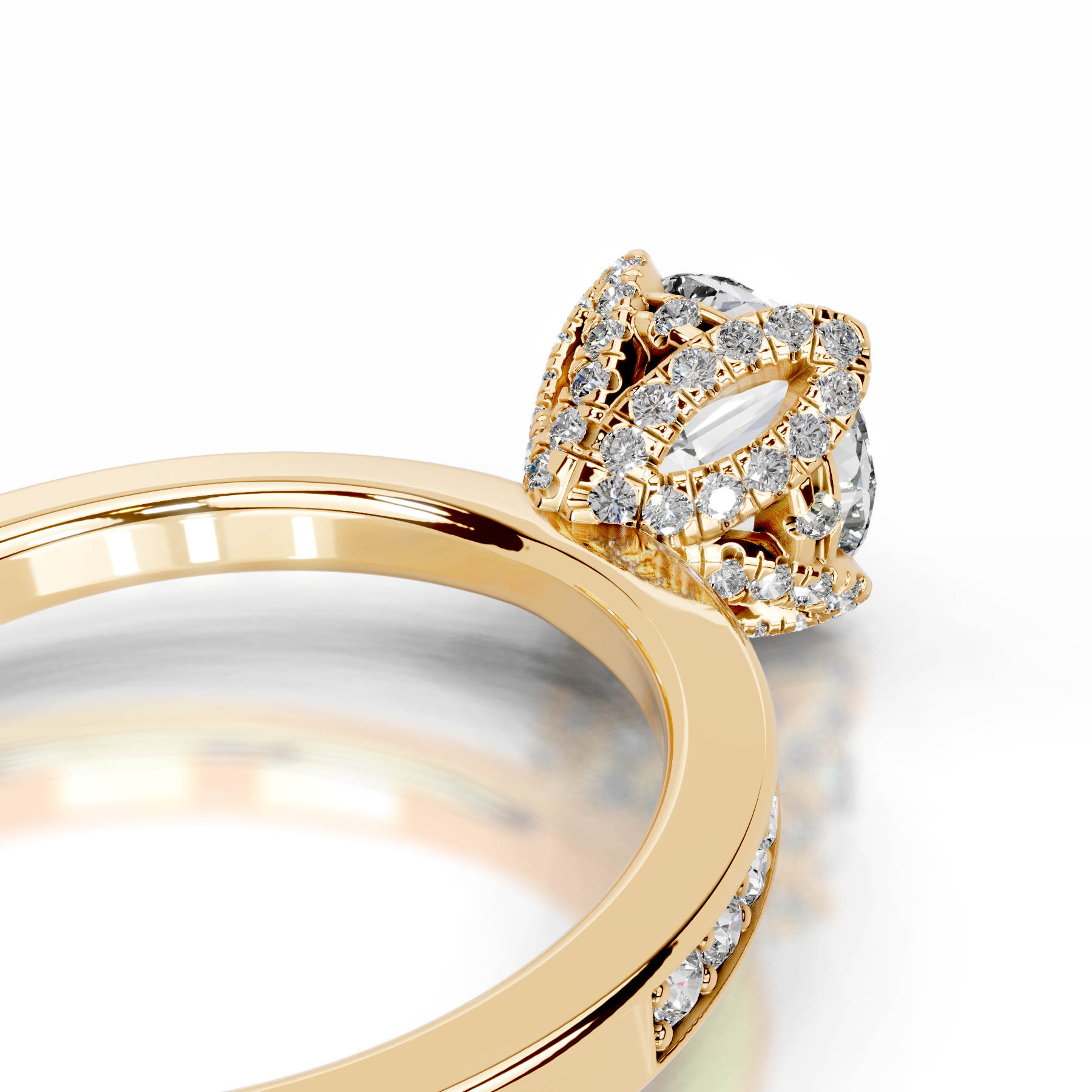 Daria Diamond Engagement Ring   (1.85 Carat) -18K Yellow Gold