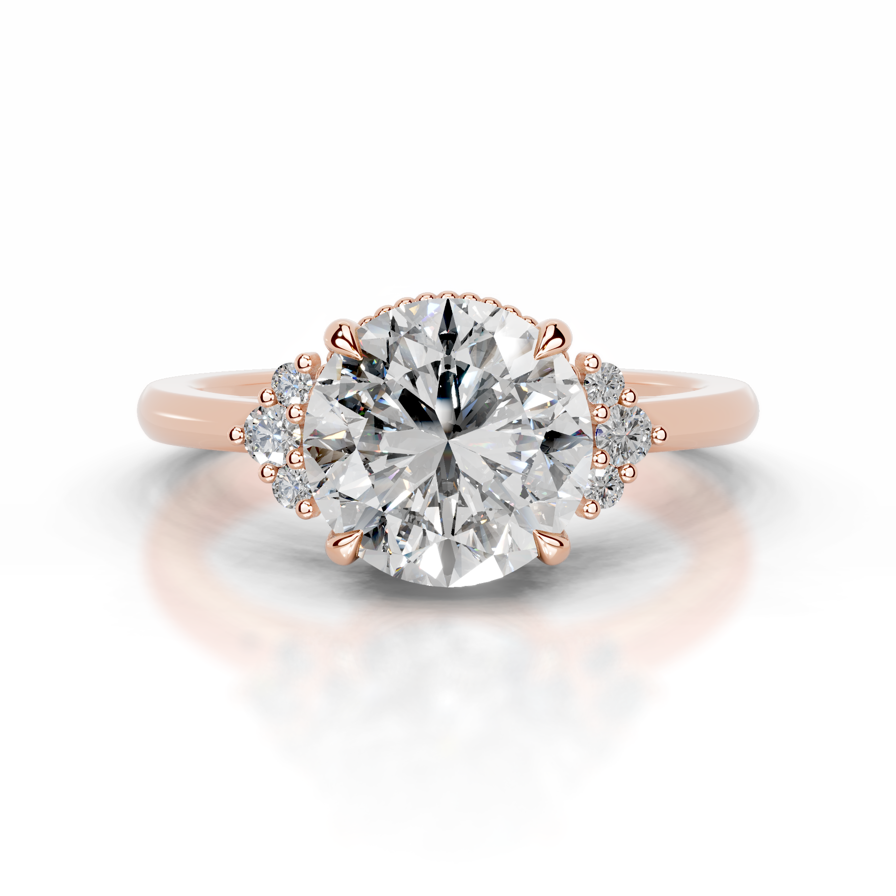 Natasha Diamond Engagement Ring   (2.10 Carat) -14K Rose Gold